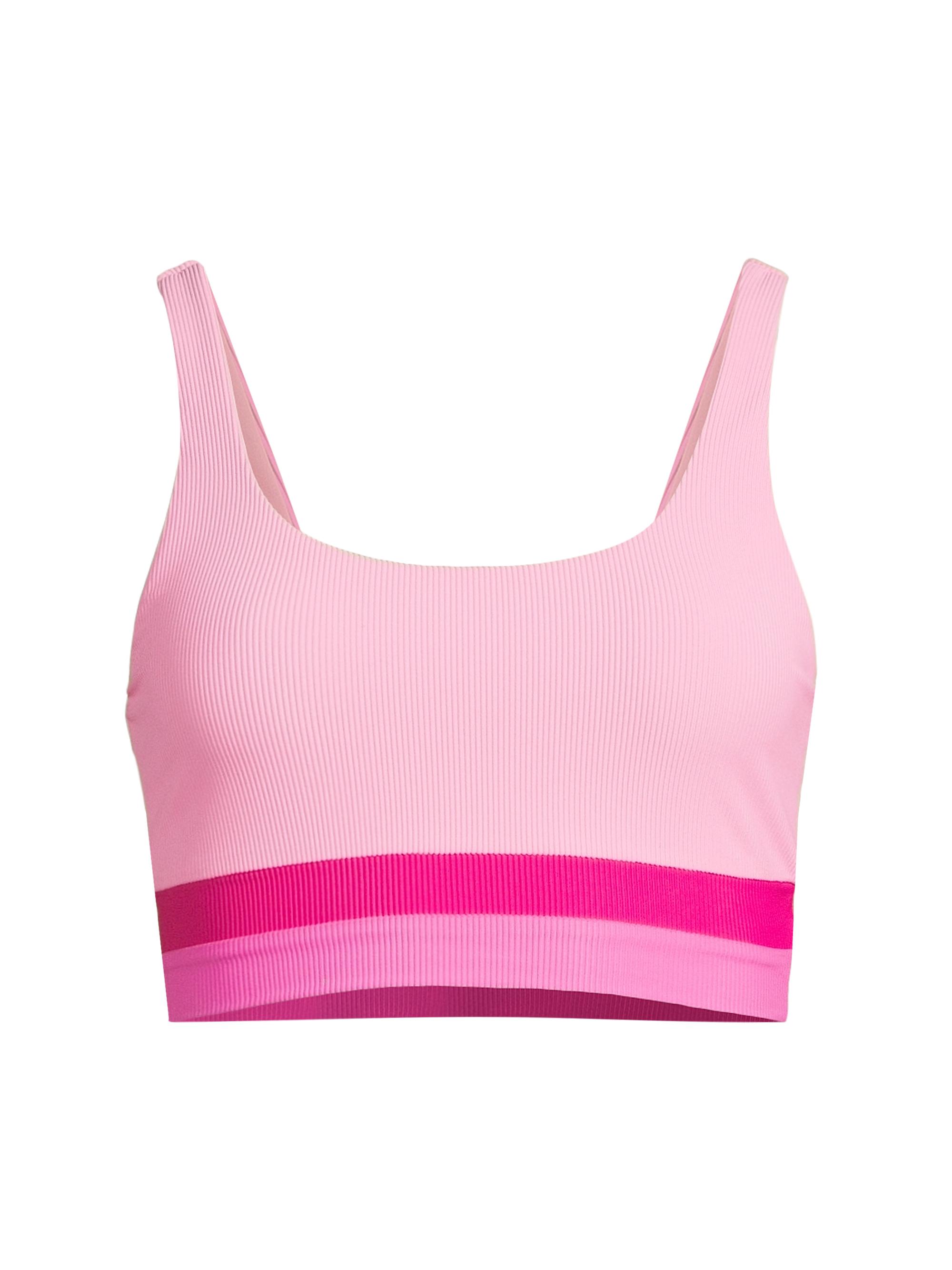 Beach Riot Women's Rib Mackenzie Swim Top - Peak Pink Colorblock
