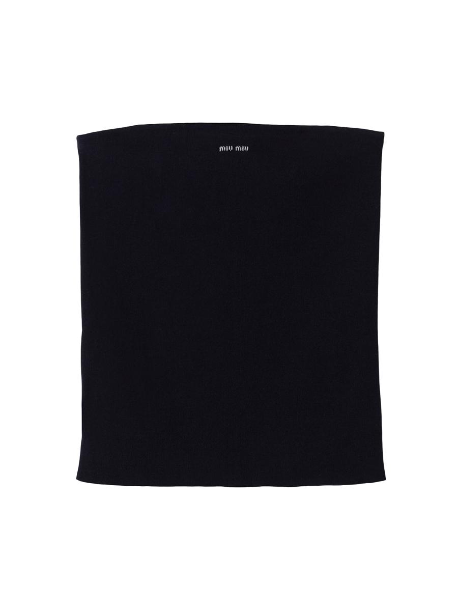 Miu Miu Women's Cotton Knit Tube Top In Blue