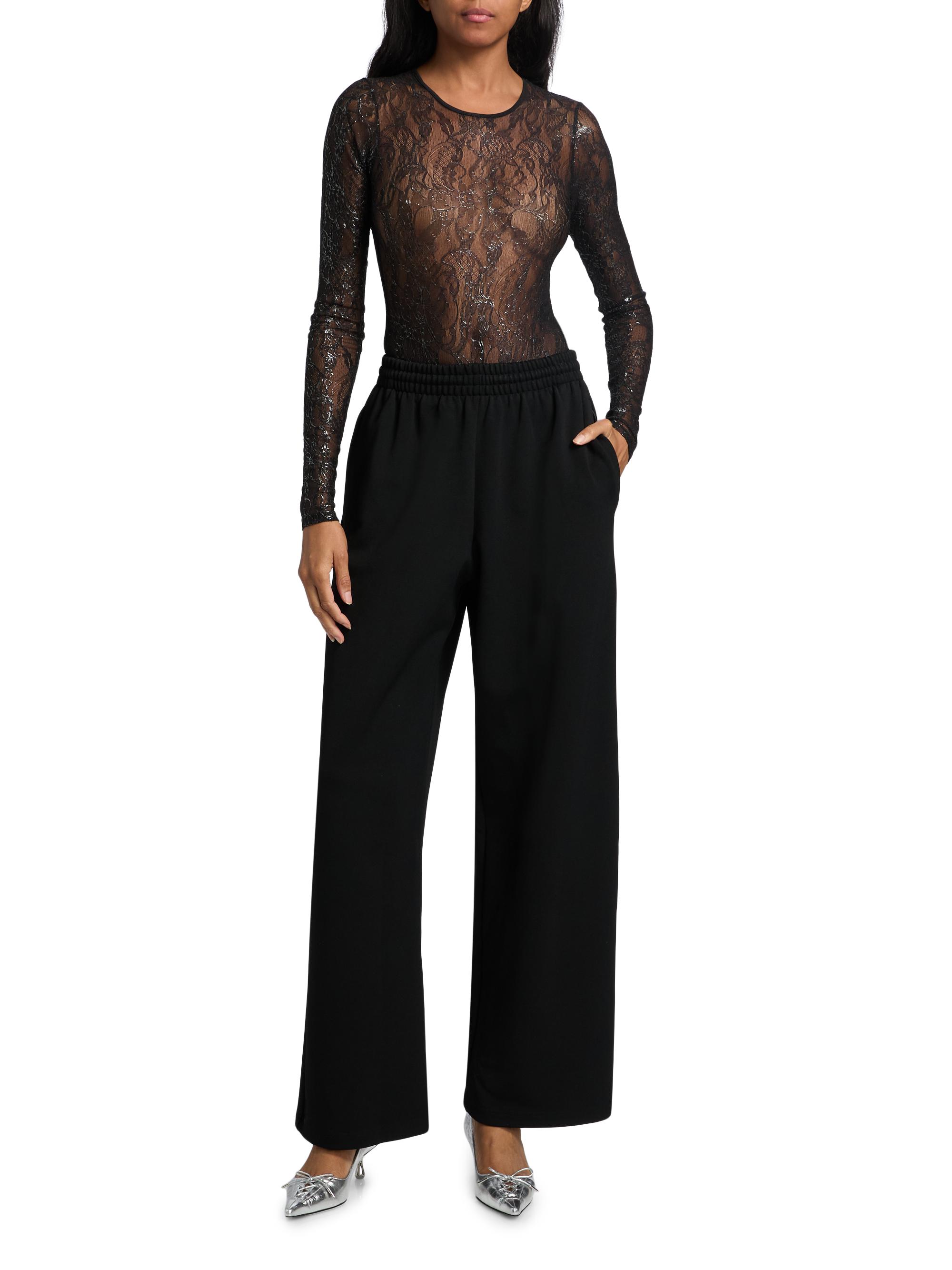 WARDROBE.NYC Lace Sheer Bodysuit | Saks Fifth Avenue