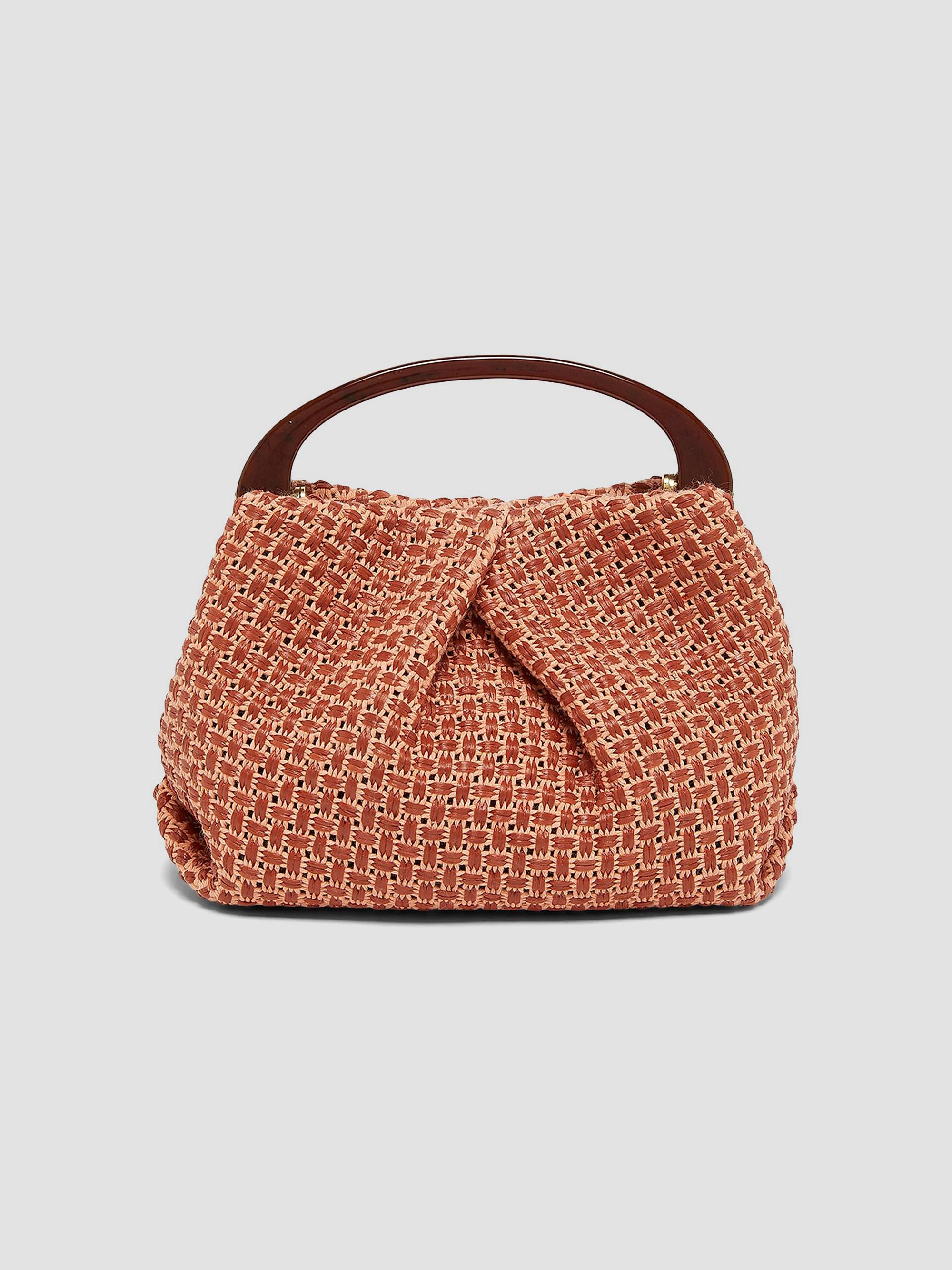 Dries Van Noten Extra Small Woven Raffia Top Handle Bag | Saks
