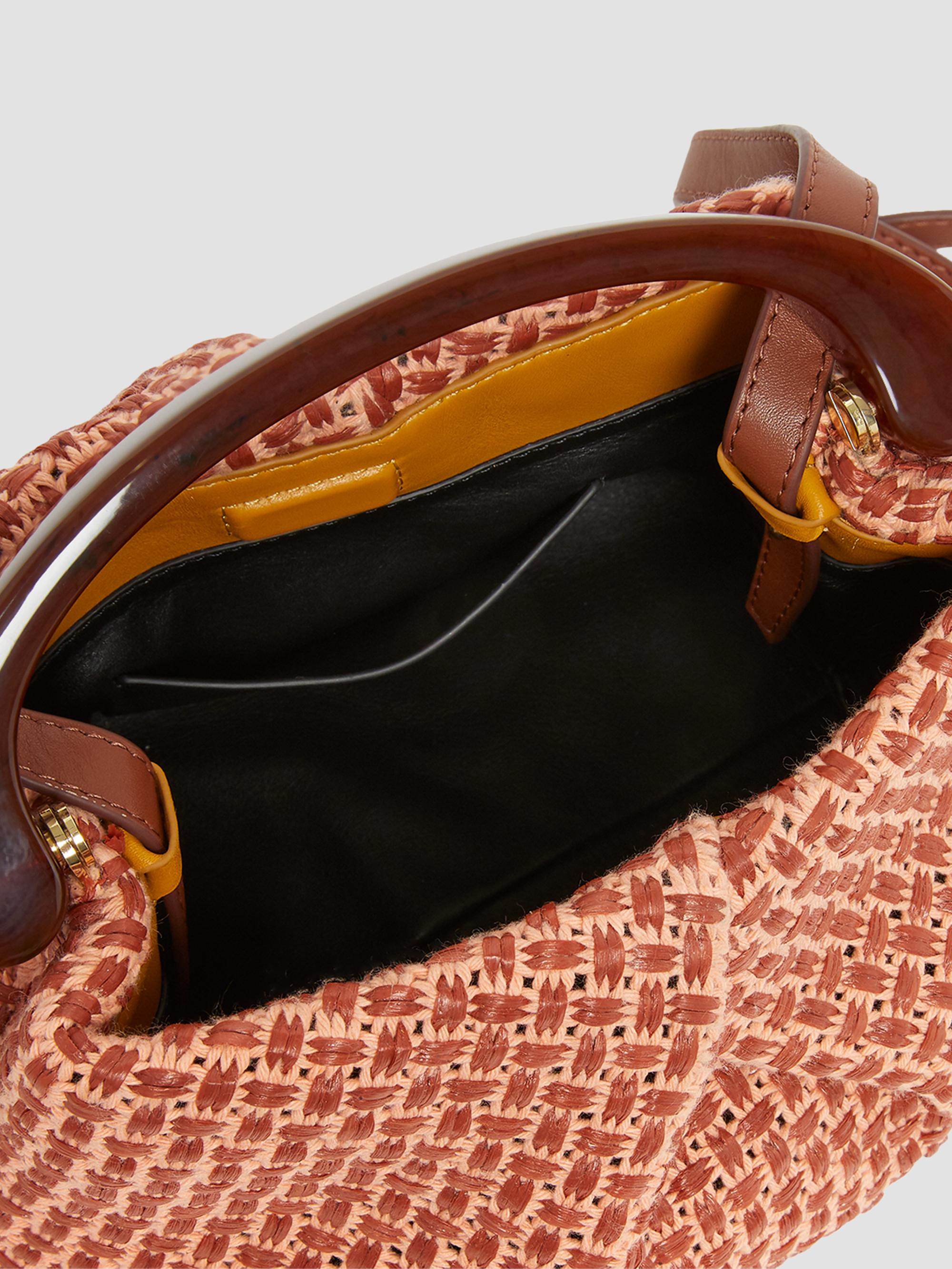 Dries Van Noten Extra Small Woven Raffia Top Handle Bag | Saks