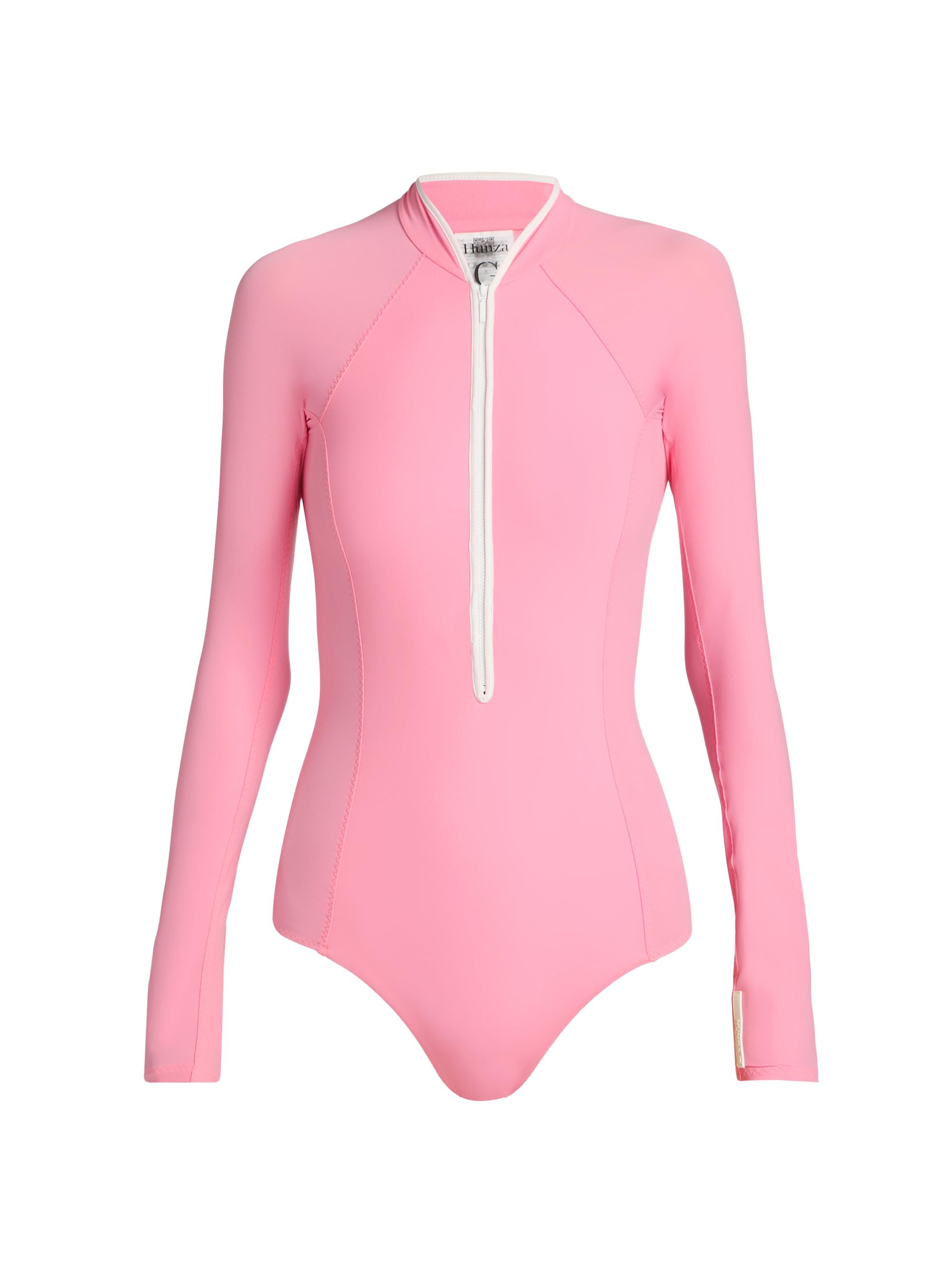 Hunza G Women's Tyra Rashguard Swimsuit - Bubblegum