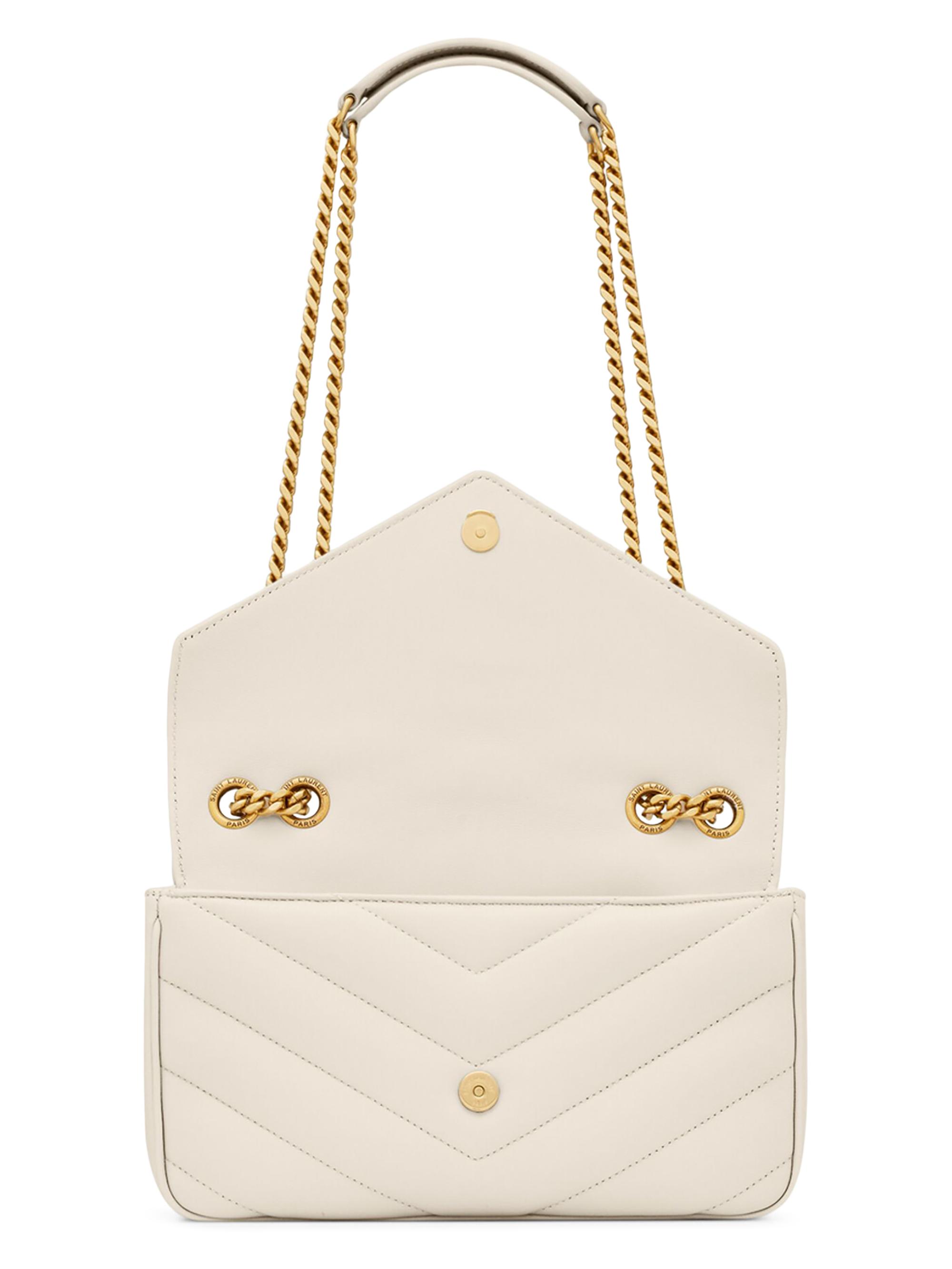 SAINT LAURENT ホワイトショルダーバッグ LE 5 A 7 ショルダーバッグ ブランヴィンテージ ホワイト 白