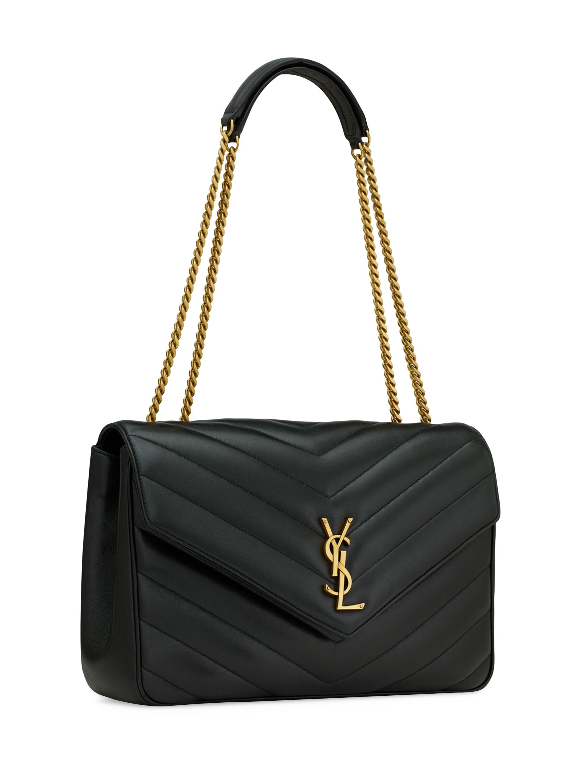 Saint Laurent Loulou Large Shoulder Bag in Lambskin Leather | Saks