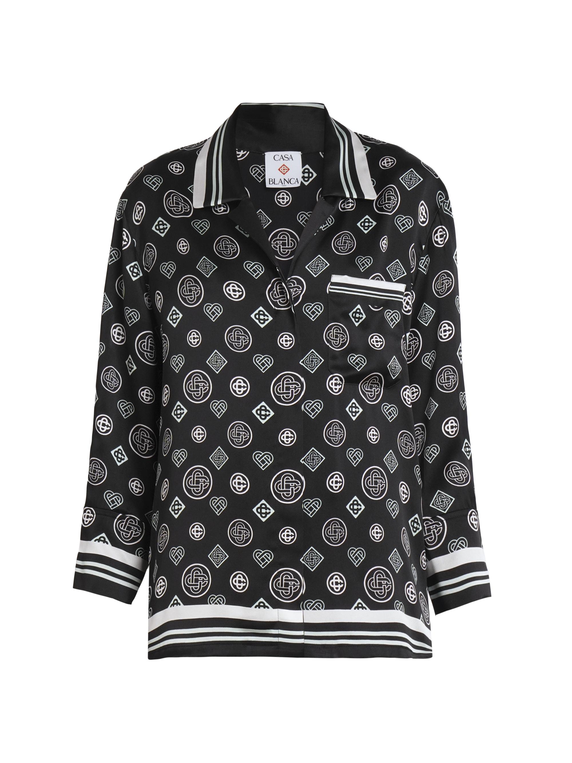 Casablanca Monogram Silk Pajama Shirt | Saks Fifth Avenue