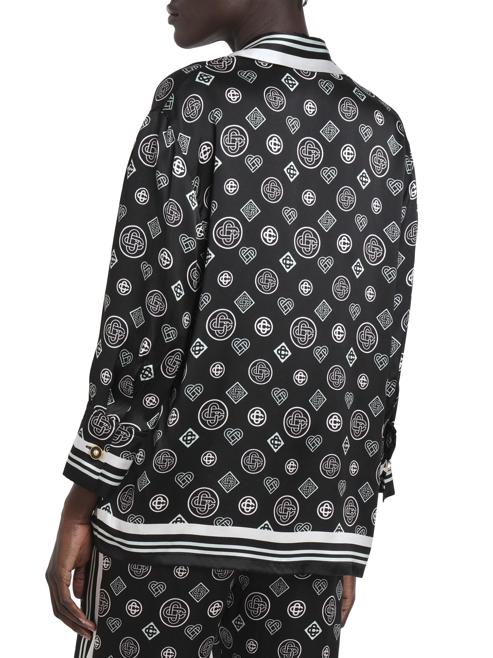 Casablanca Monogram Silk Pajama Shirt | Saks Fifth Avenue