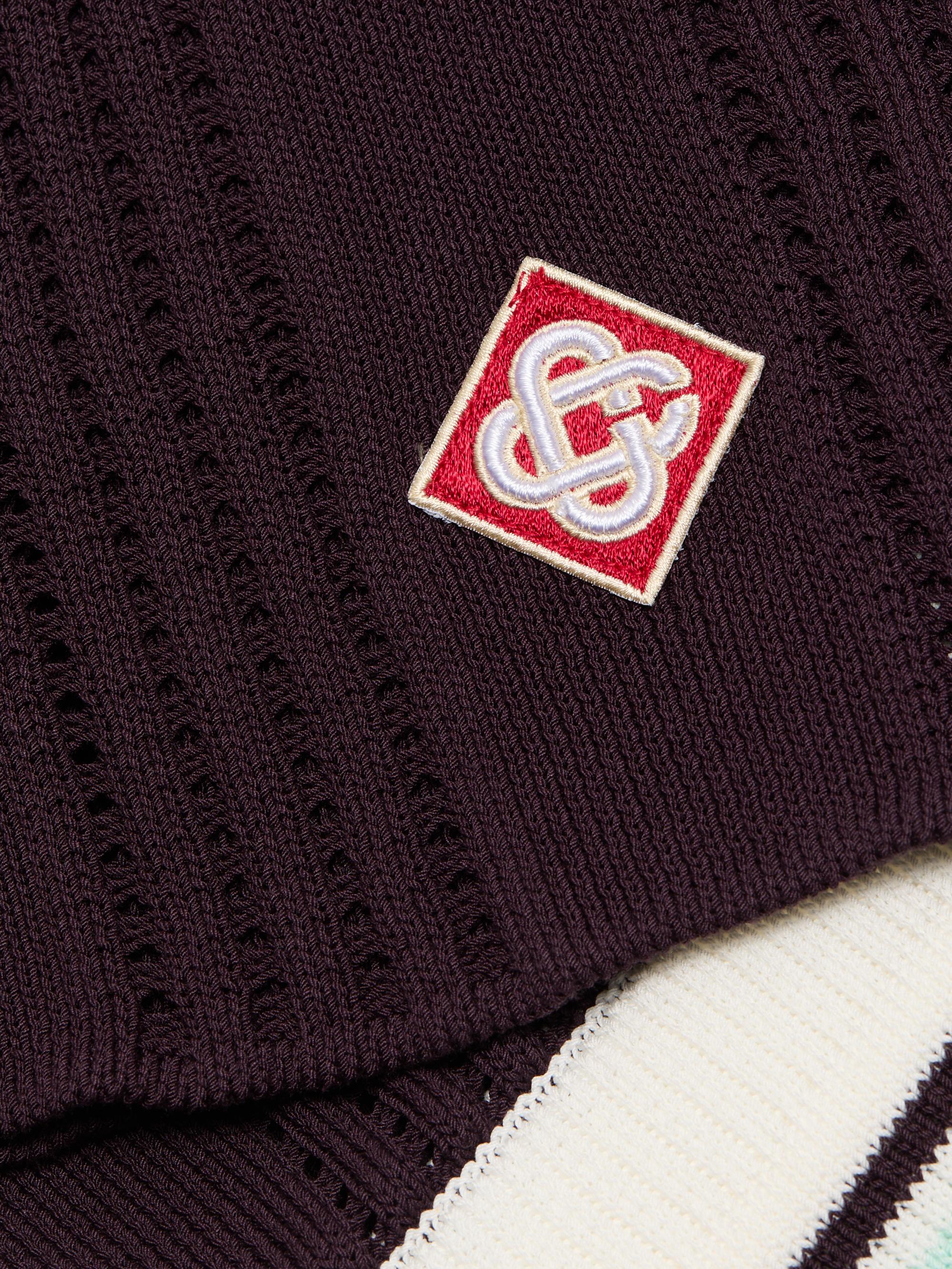 Sporty Rib-Knit Cotton Knee-Length Skirt