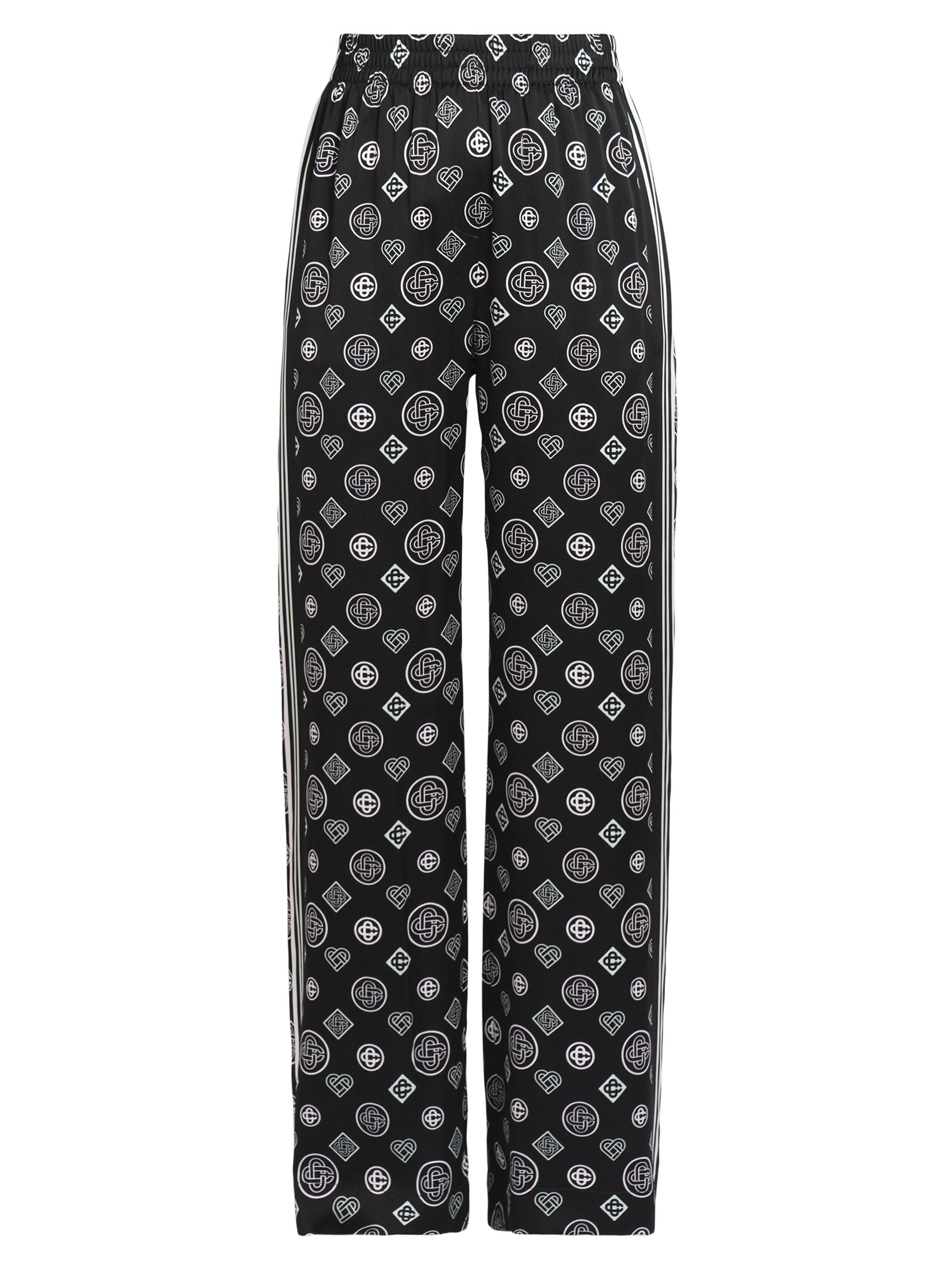 Casablanca Women's Monogram Silk Trousers - Silk Satin Monogram