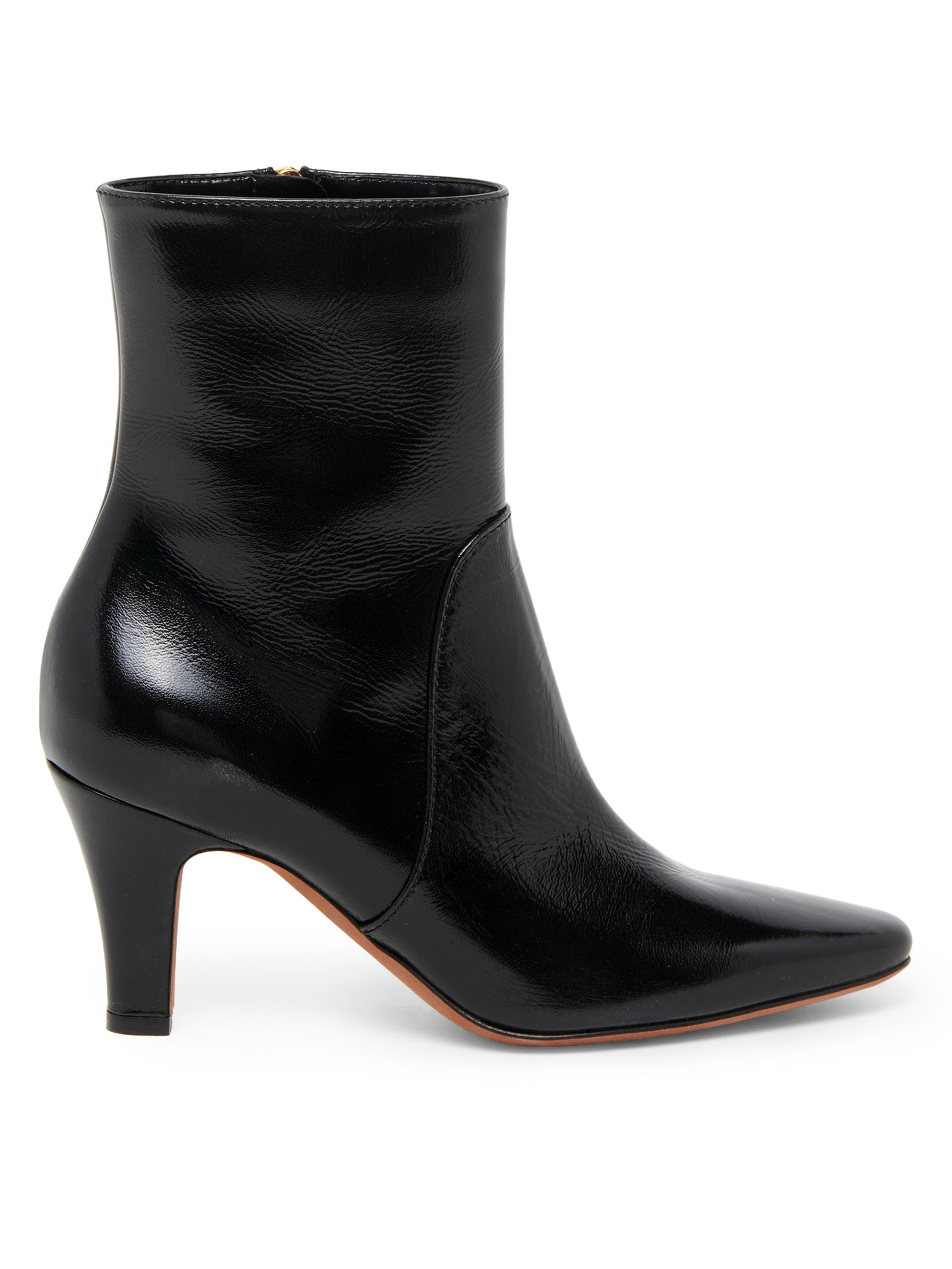 Pollini Women's Muse 75MM Leather Ankle Boots - Anthracite