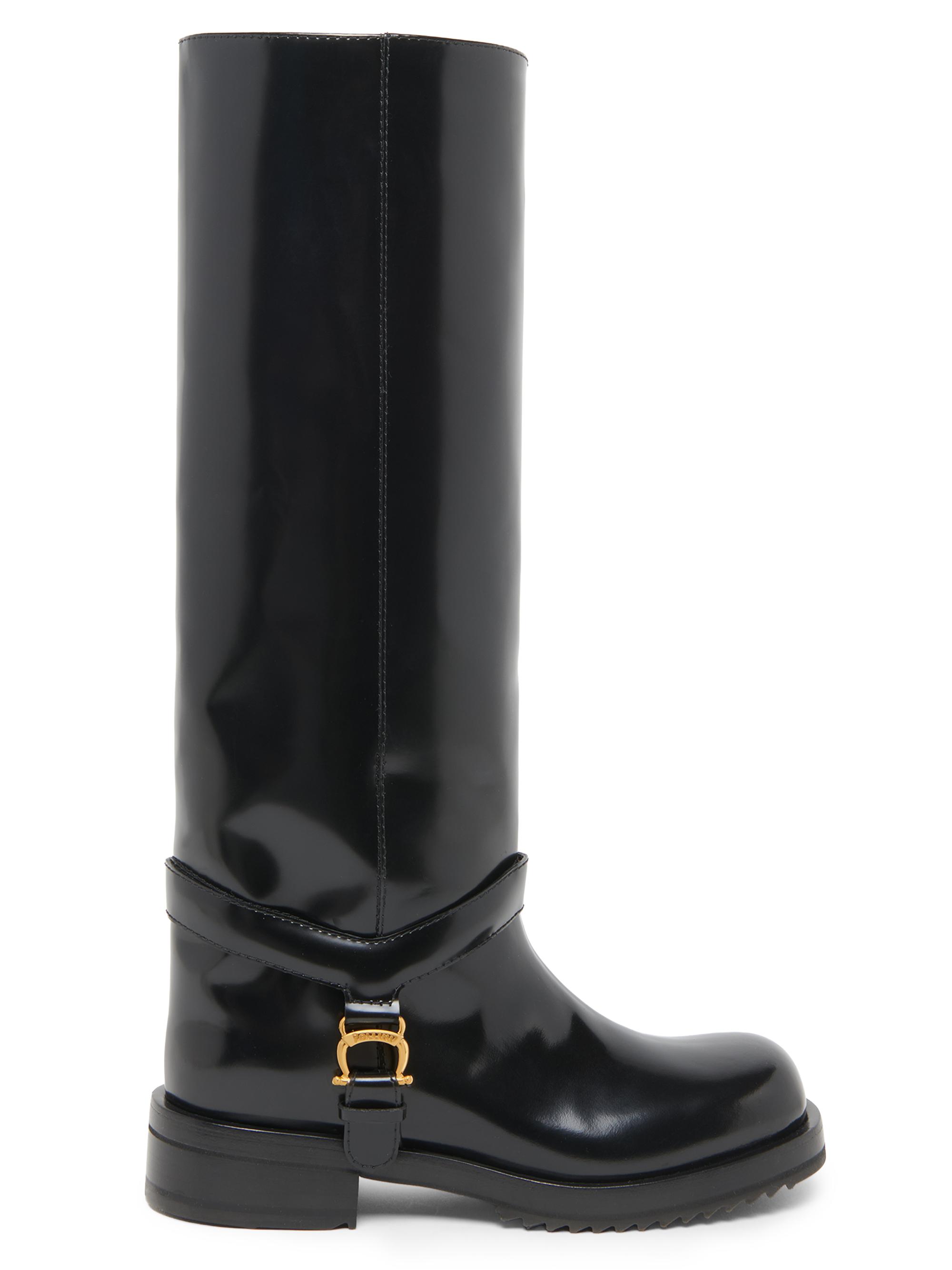 Moschino 40MM Zip-Front Leather Boots | Saks Fifth Avenue