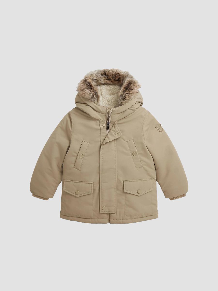 Polo Ralph Lauren Little Boy's & Boy's Faux-fur Trim Parka In Classic Khaki