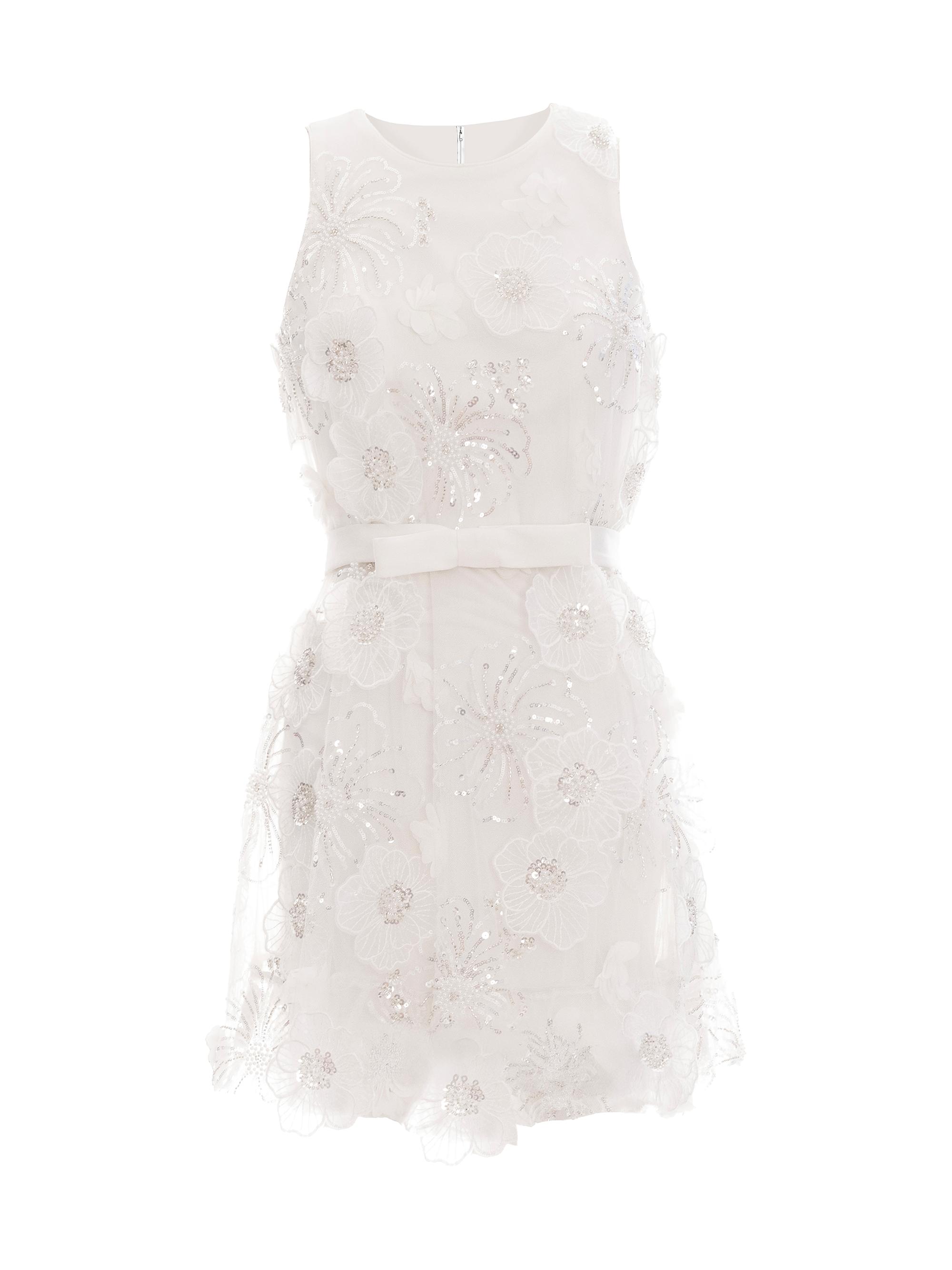 Dress The Population Adeline Sequined Floral-Appliqu Minidress | Saks  Fifth Avenue