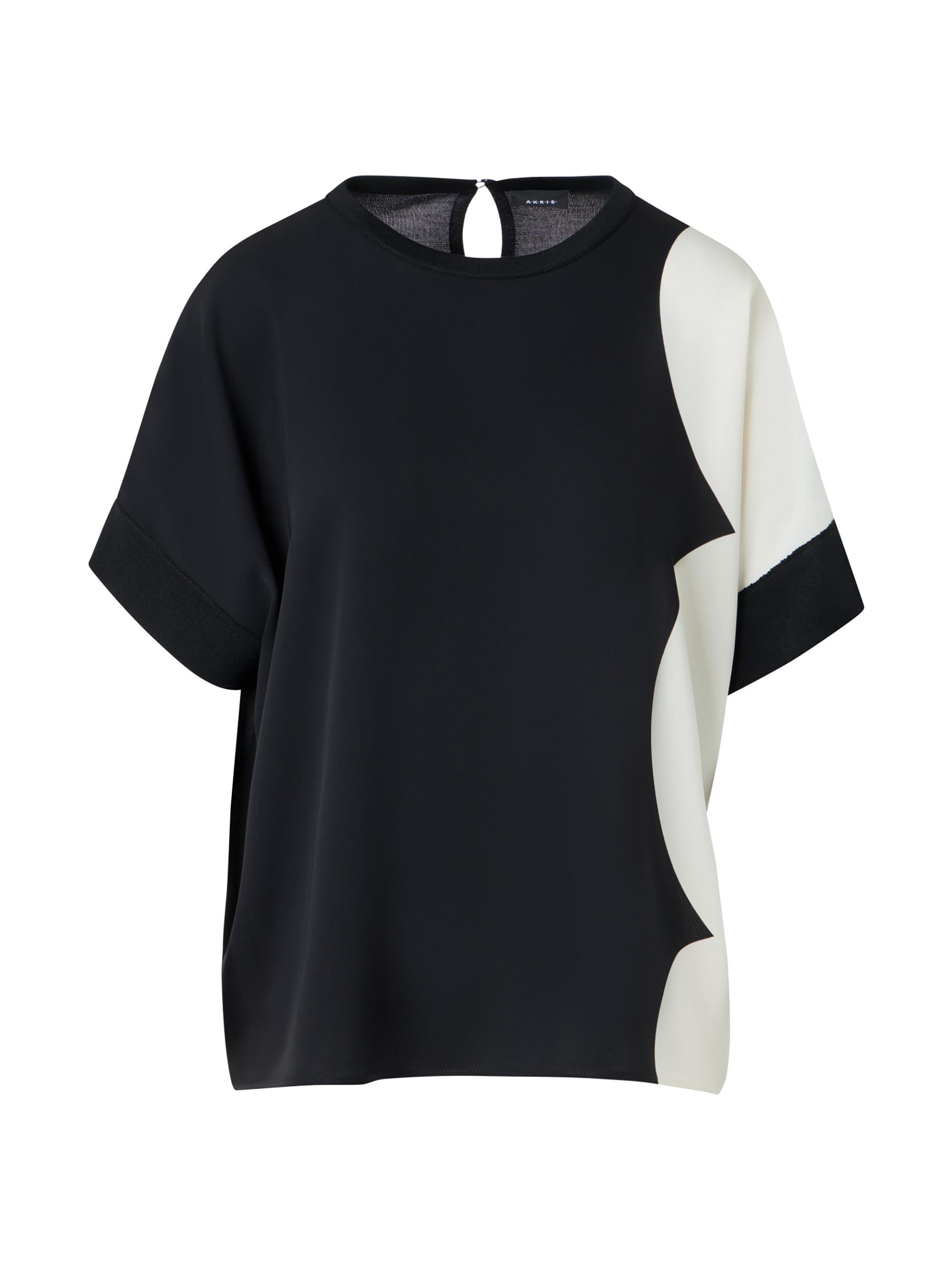 Akris Women's Colorblocked Silk Top - Black White