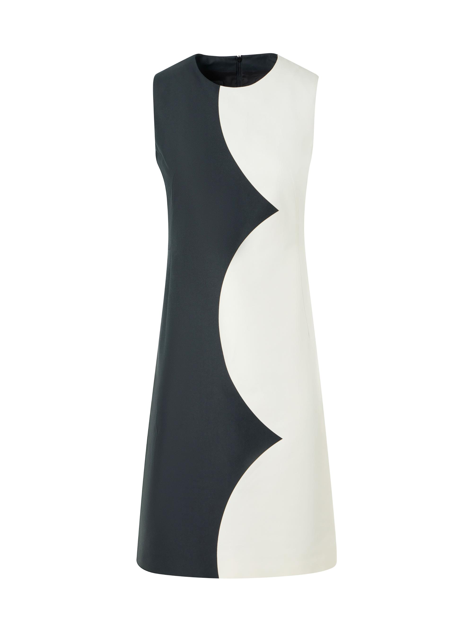 Akris Women's Cloud Print Cotton-Silk Sheath Dress - Black Ecru