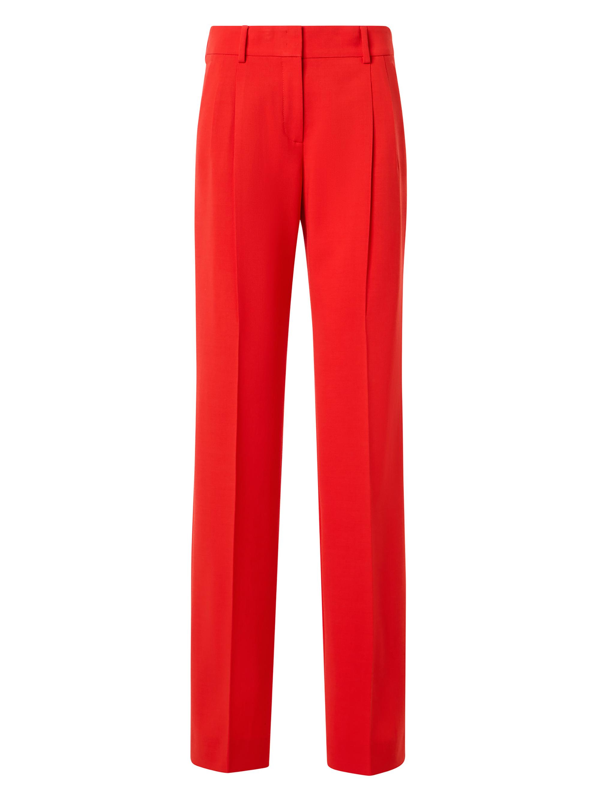 Akris Women's Fabri Wool-Blend Crease Pants - Vermillion