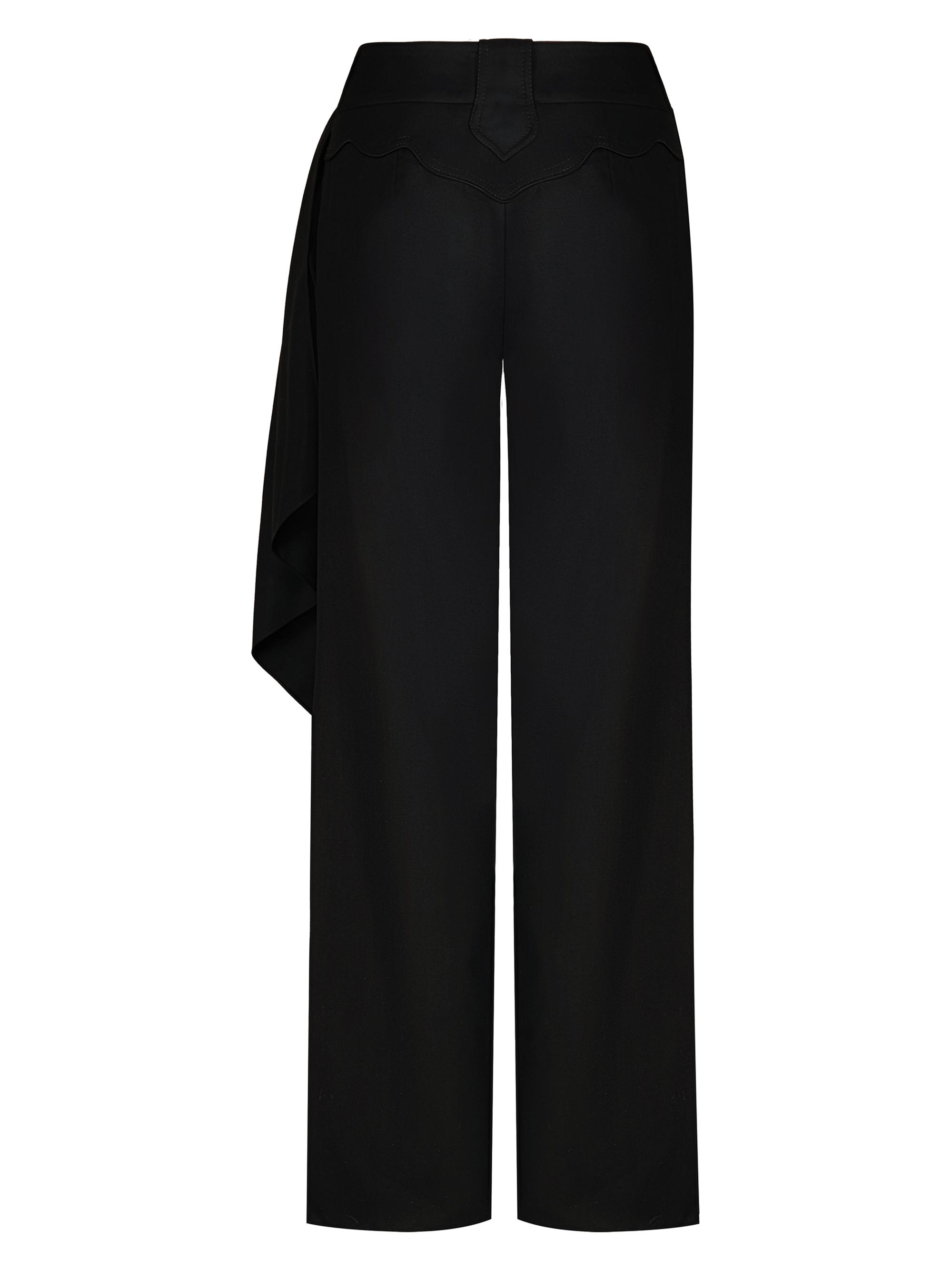 Johanna Ortiz Candelaria Outlaw Draped Wool Relaxed-Fit Pants
