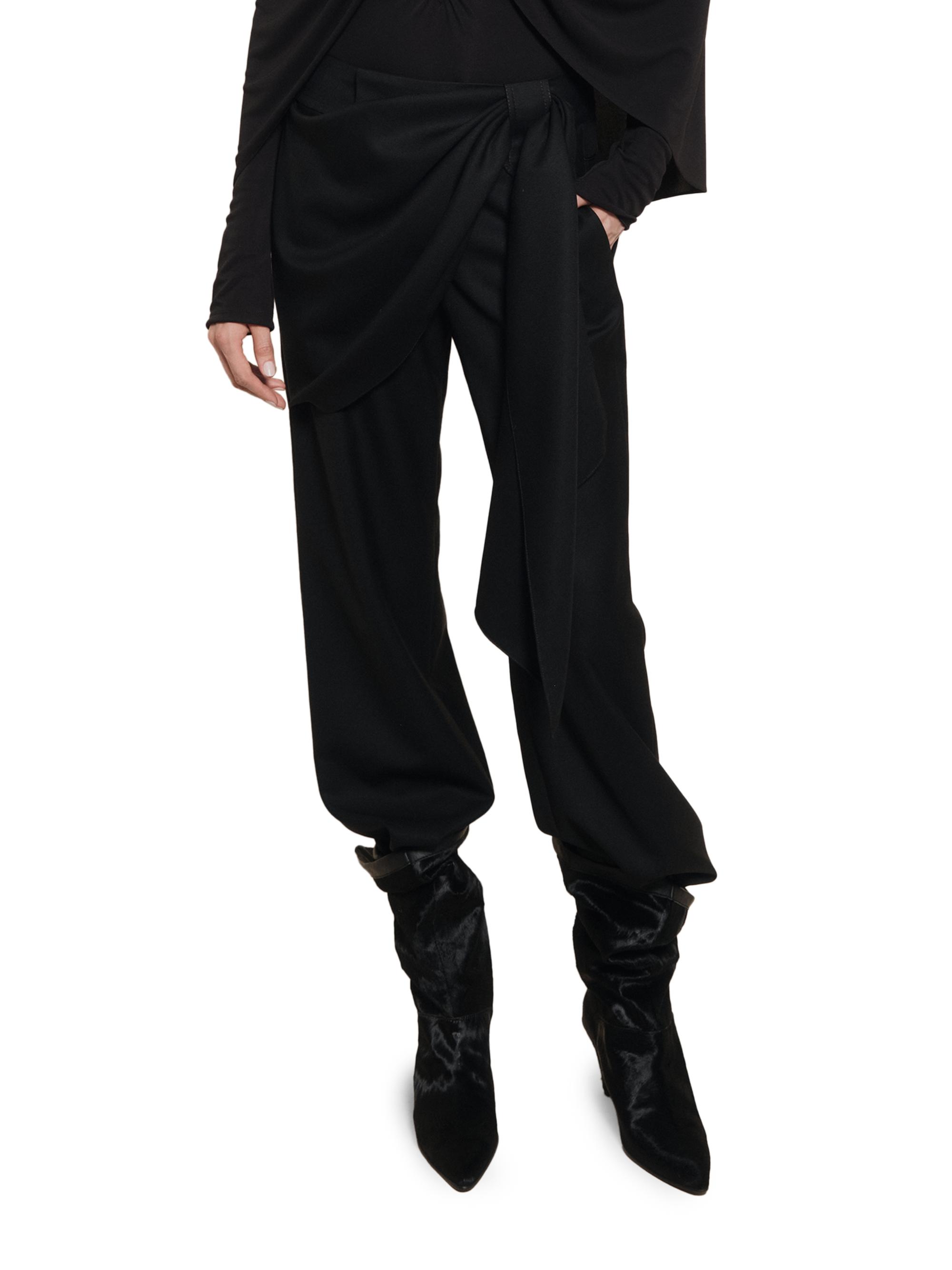 Johanna Ortiz Candelaria Outlaw Draped Wool Relaxed-Fit Pants