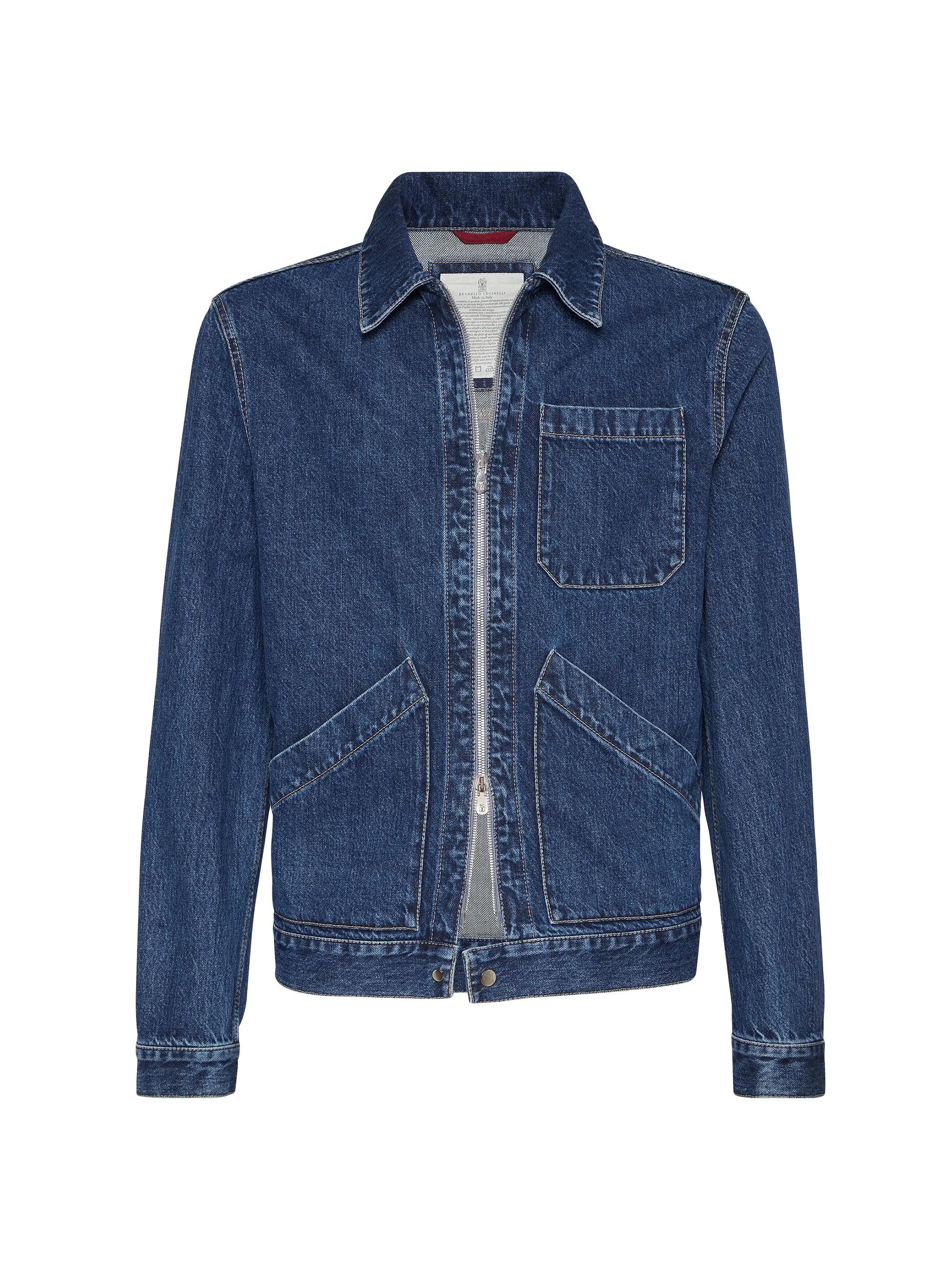 Brunello Cucinelli Men's Denim Outerwear Jacket - Medium Denim