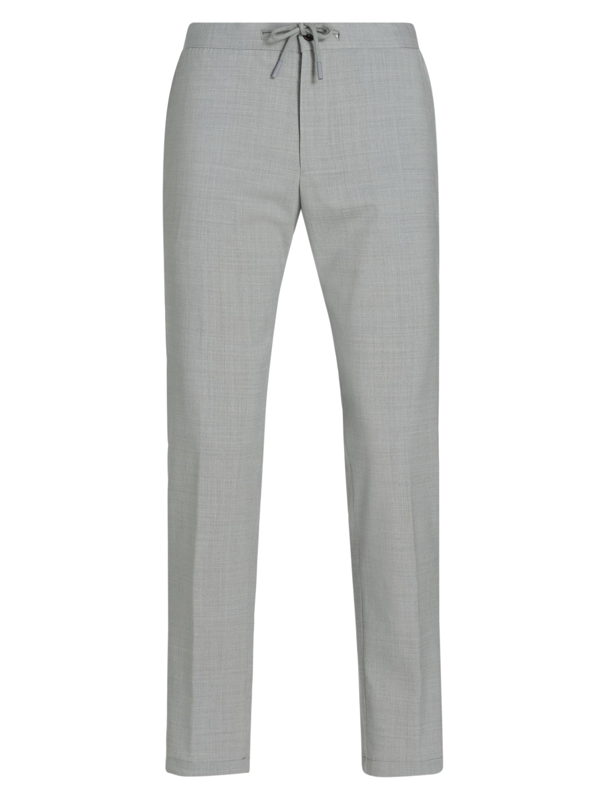 Saks Fifth Avenue Men's Lanatel Wool-Blend Drawstring Pants - Light Grey