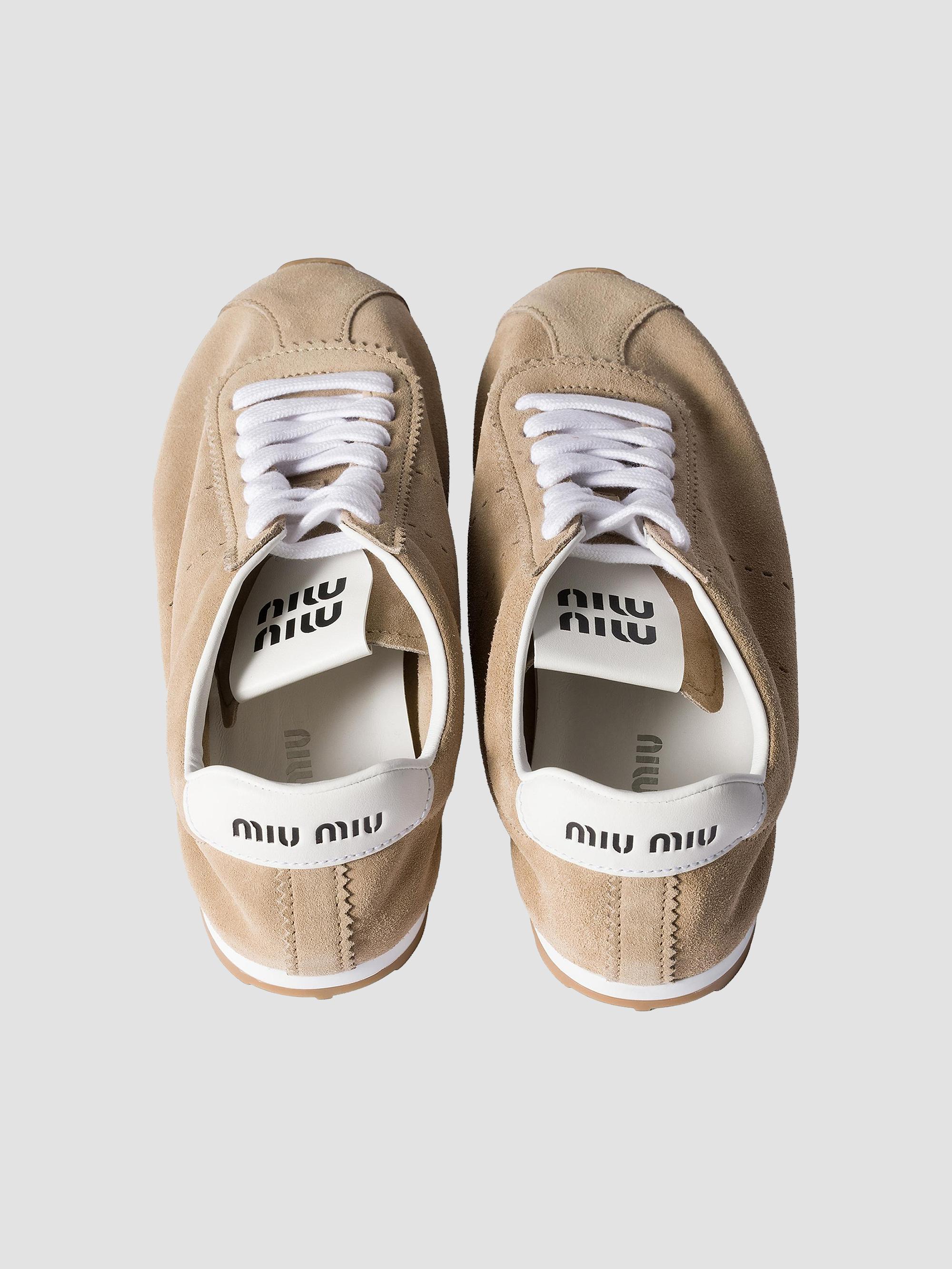 Miu Miu Plume Suede Sneakers | Saks Fifth Avenue