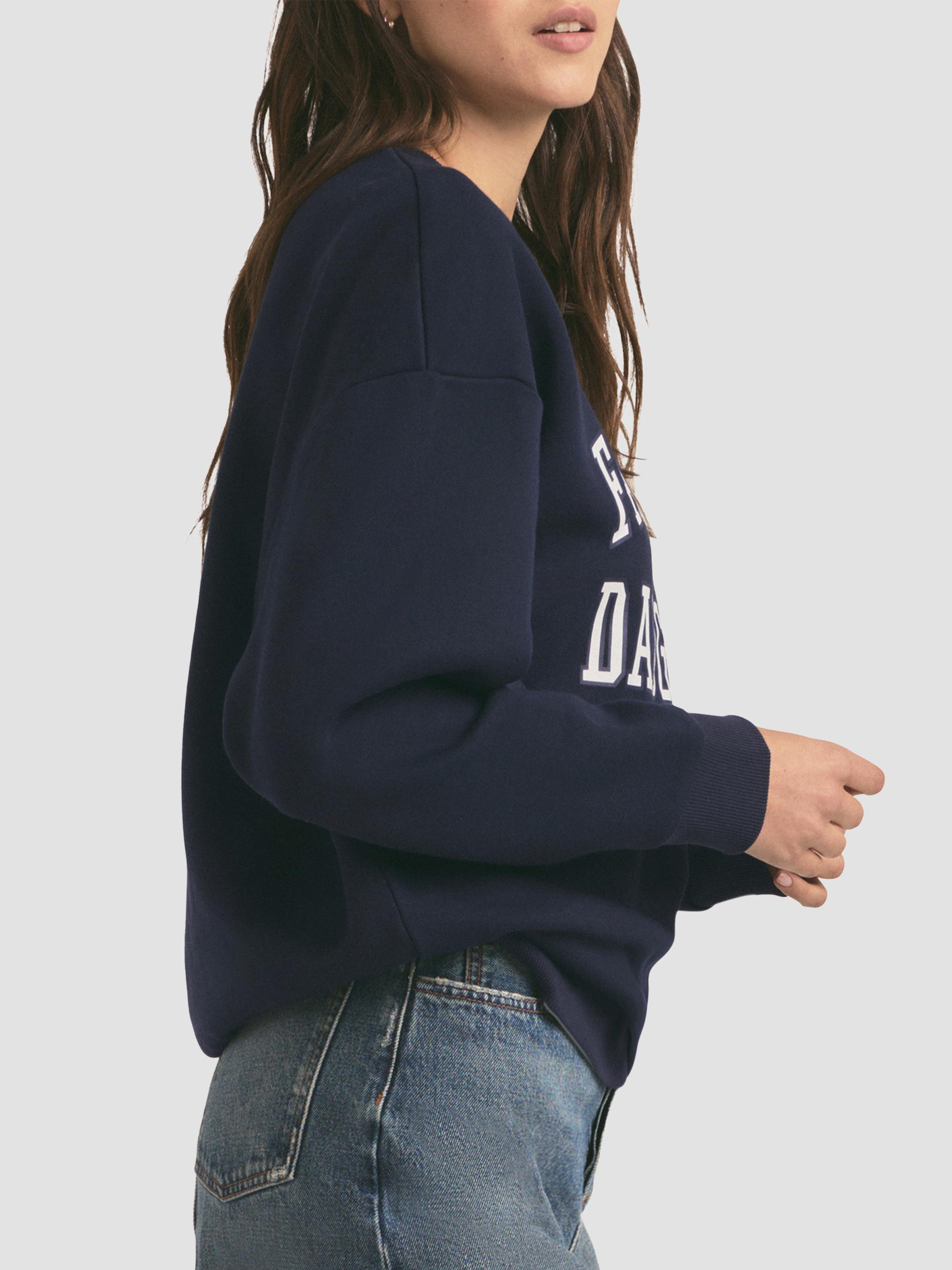 Favorite Daughter Women's Collegiate Cotton-Blend Sweatshirt - Navy | Thumbnail 5