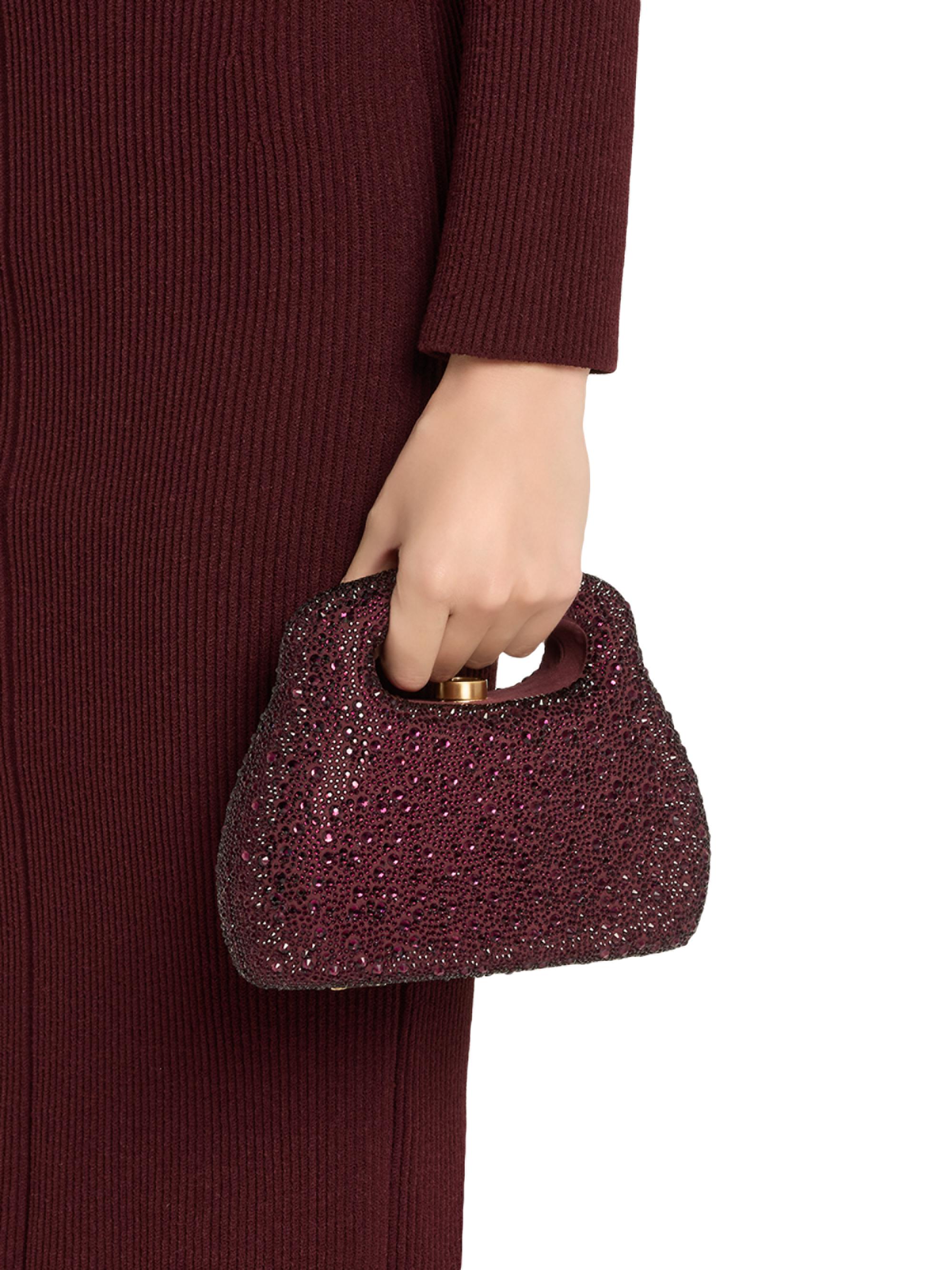 Cult Gaia Mimi Rhinestone Suede Top-Handle Bag | Saks Fifth Avenue