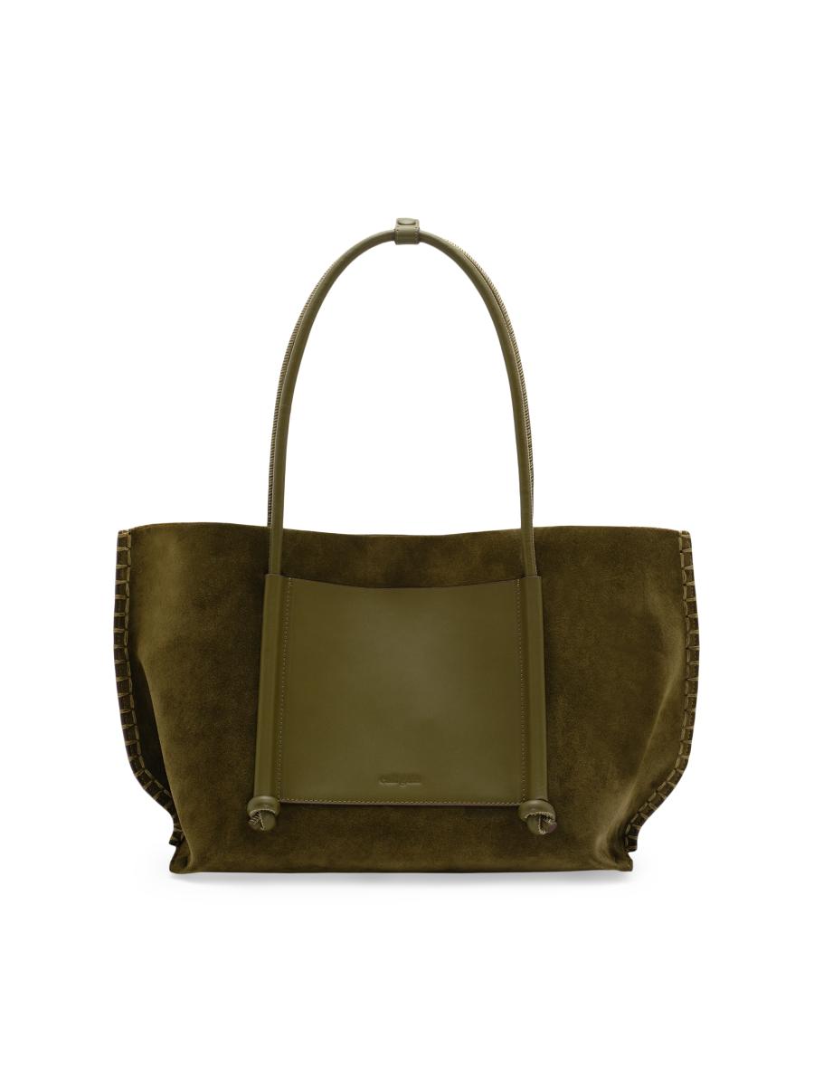 Cult Gaia Women's Rylie Suede Tote Bag In Green