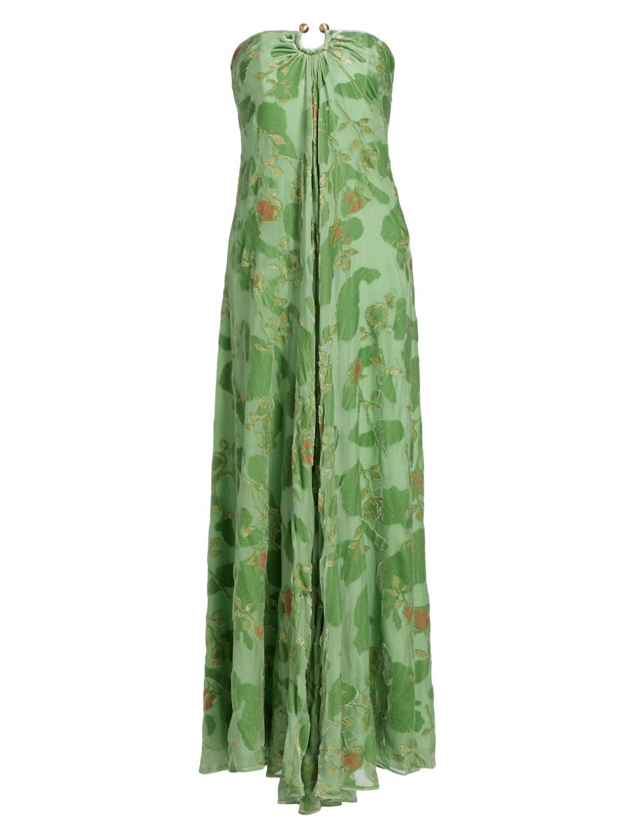 Cult Gaia Renay Silk Burnout Strapless Gown | Saks Fifth Avenue