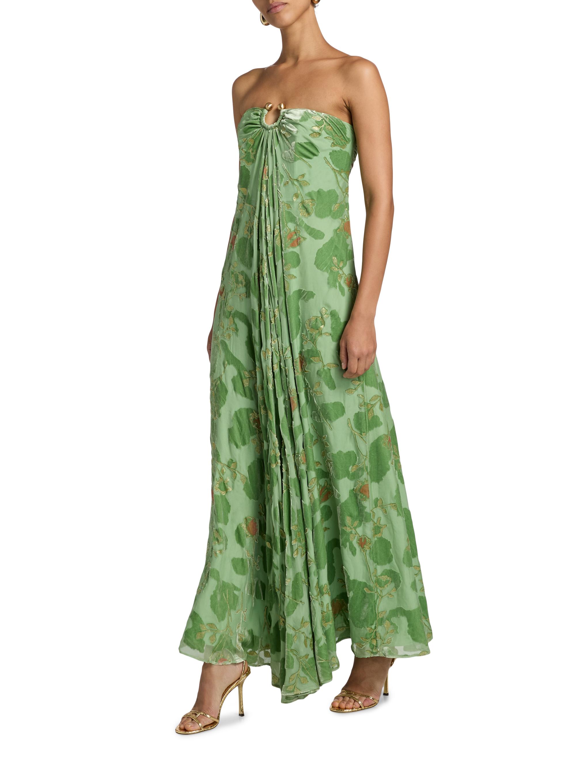Cult Gaia Renay Silk Burnout Strapless Gown | Saks Fifth Avenue