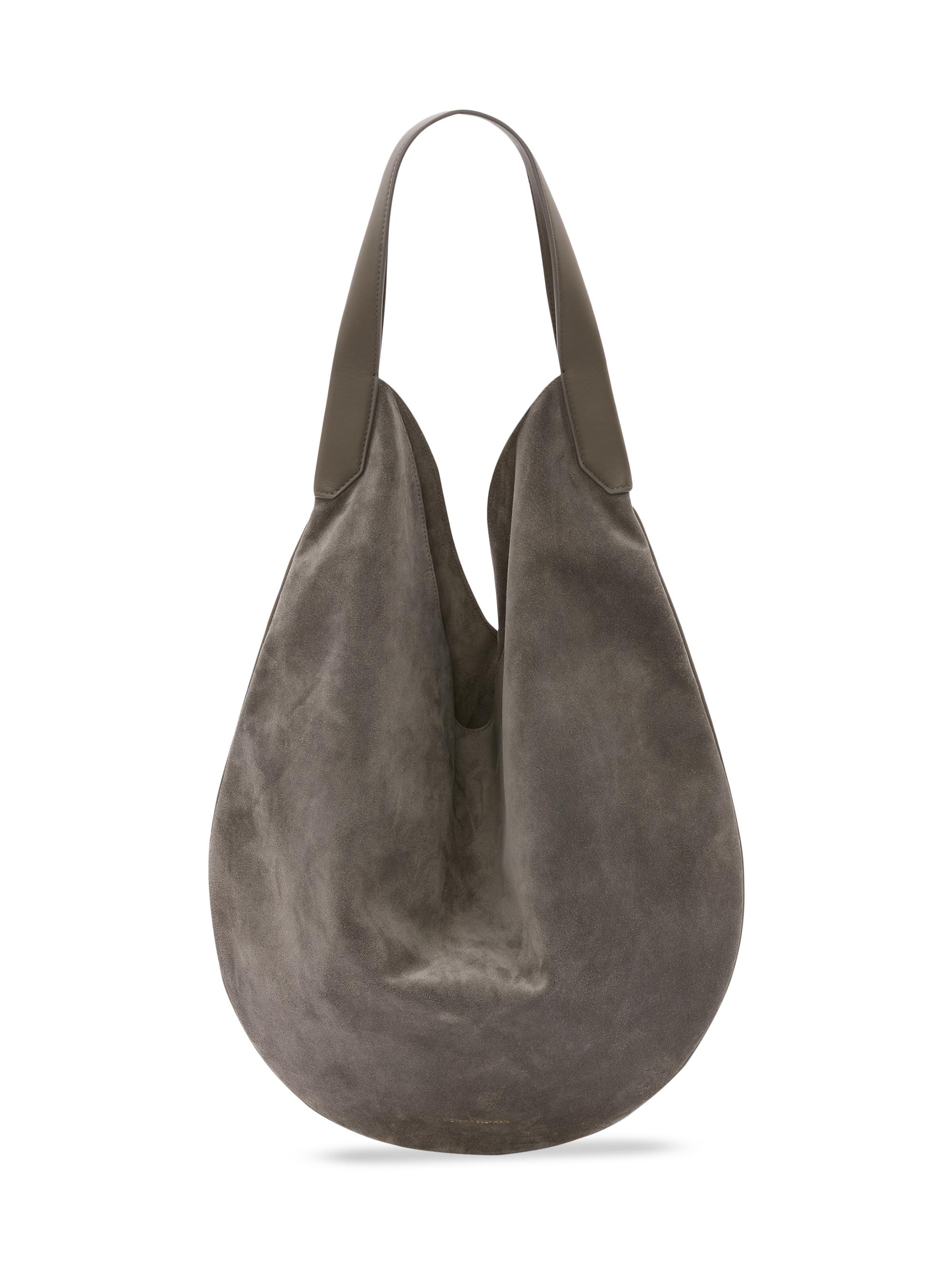 Victoria Beckham Women's Dia Suede Hobo Bag - Pebble Grey