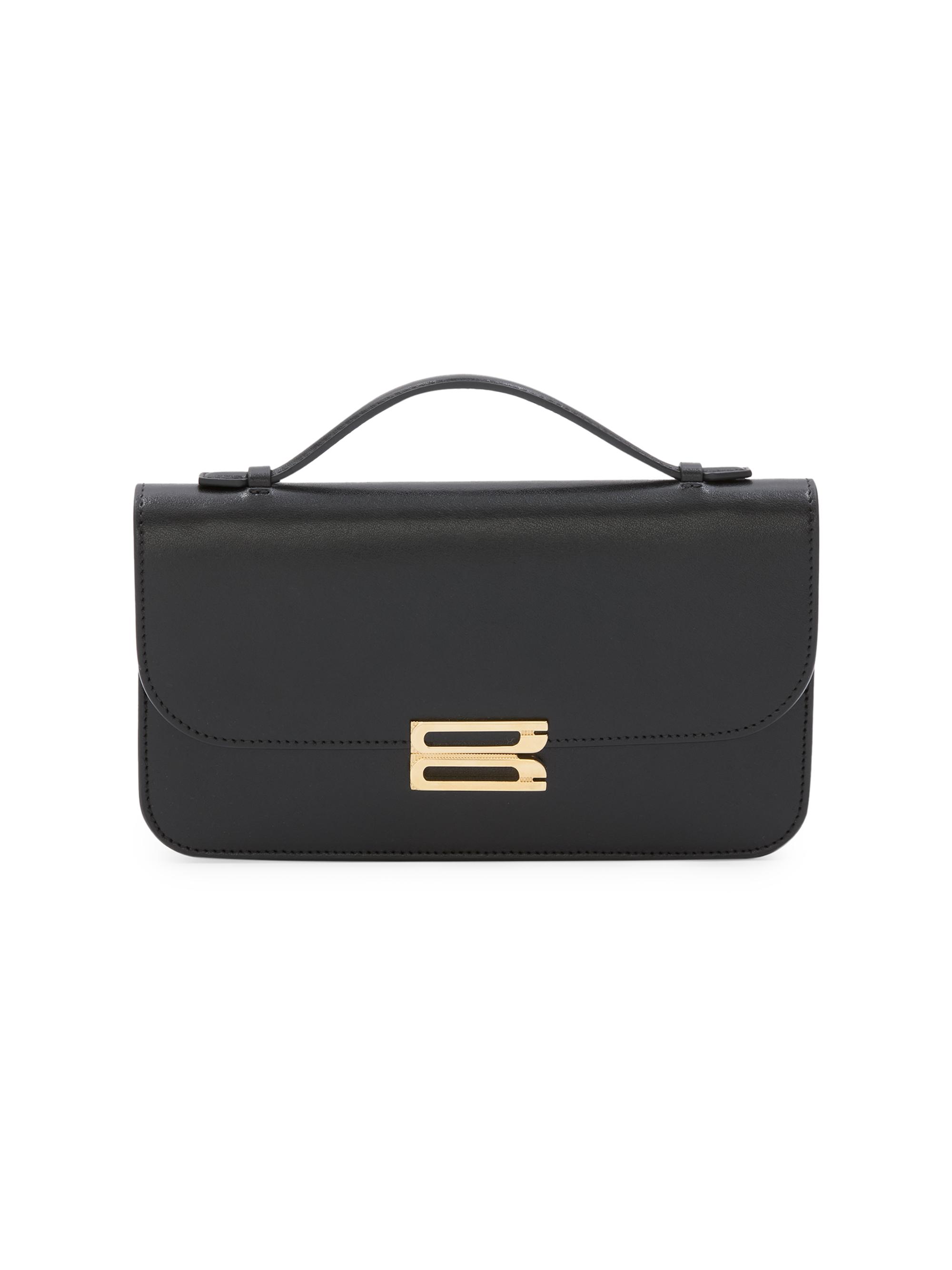 Dorian Medium Calf Leather Shoulder Bag - Black main image 0