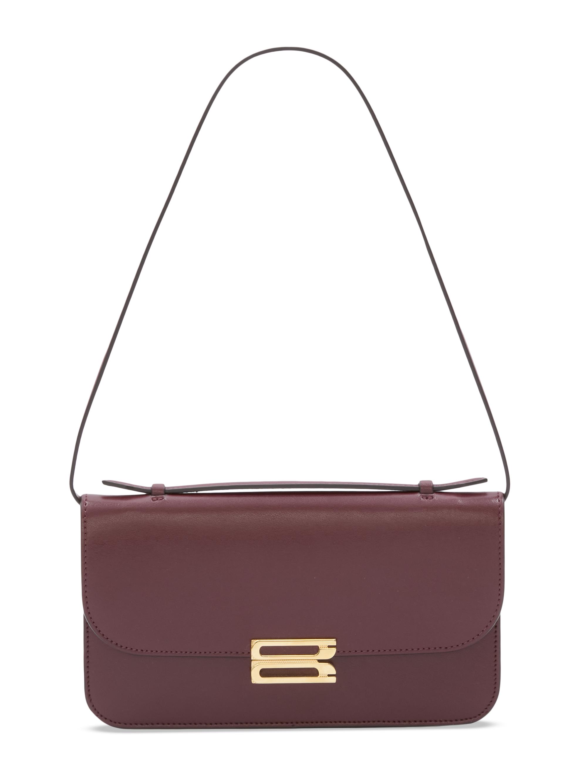 Victoria Beckham Women's Midi Dorian Leather Pochette - Burgundy