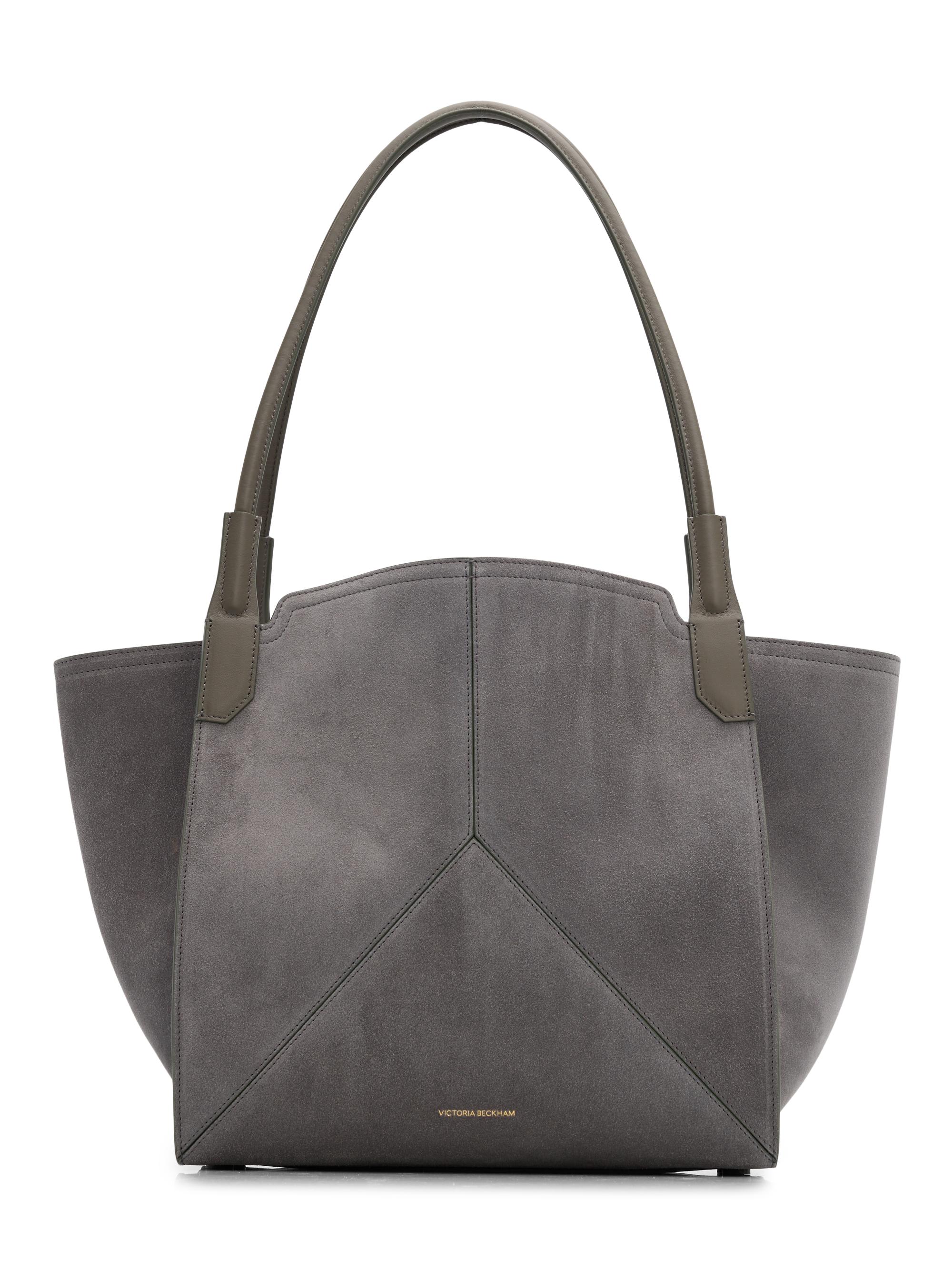 Victoria Beckham Women's Victoria  Suede Tote Bag - Pebble Grey