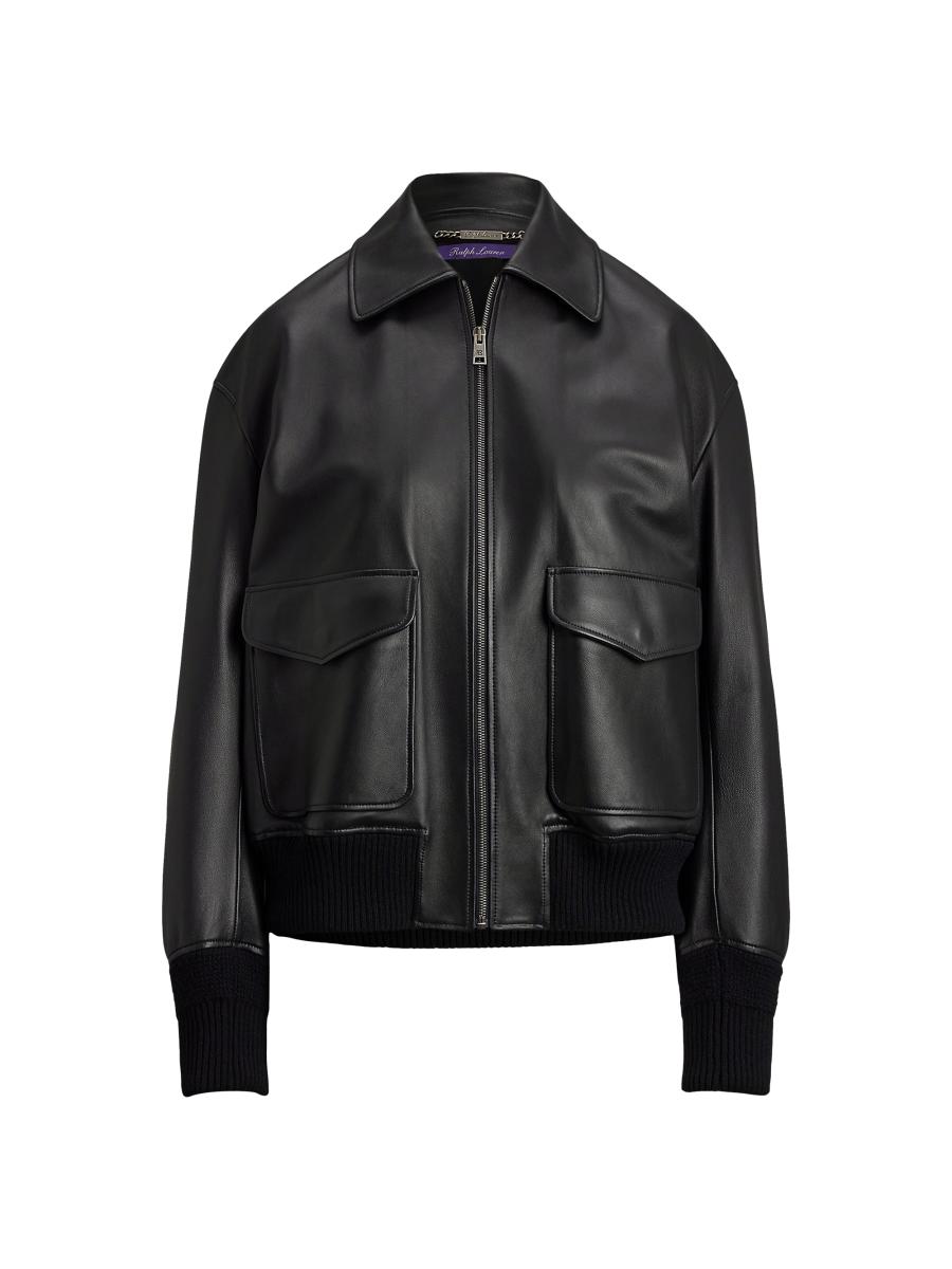 Ralph Lauren Collection Coale Leather Bomber Jacket | Saks Fifth