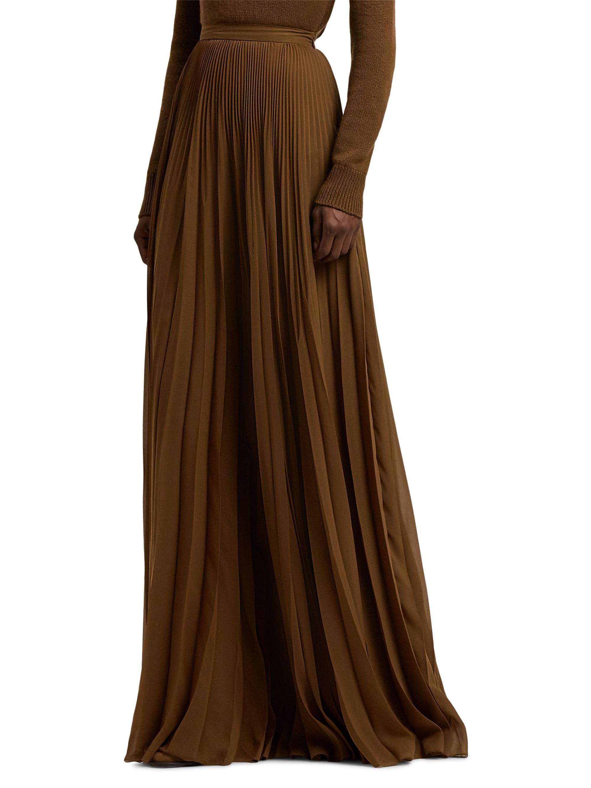 Ralph Lauren Collection Marsha Pleated Chiffon Maxi Skirt | Saks Fifth  Avenue