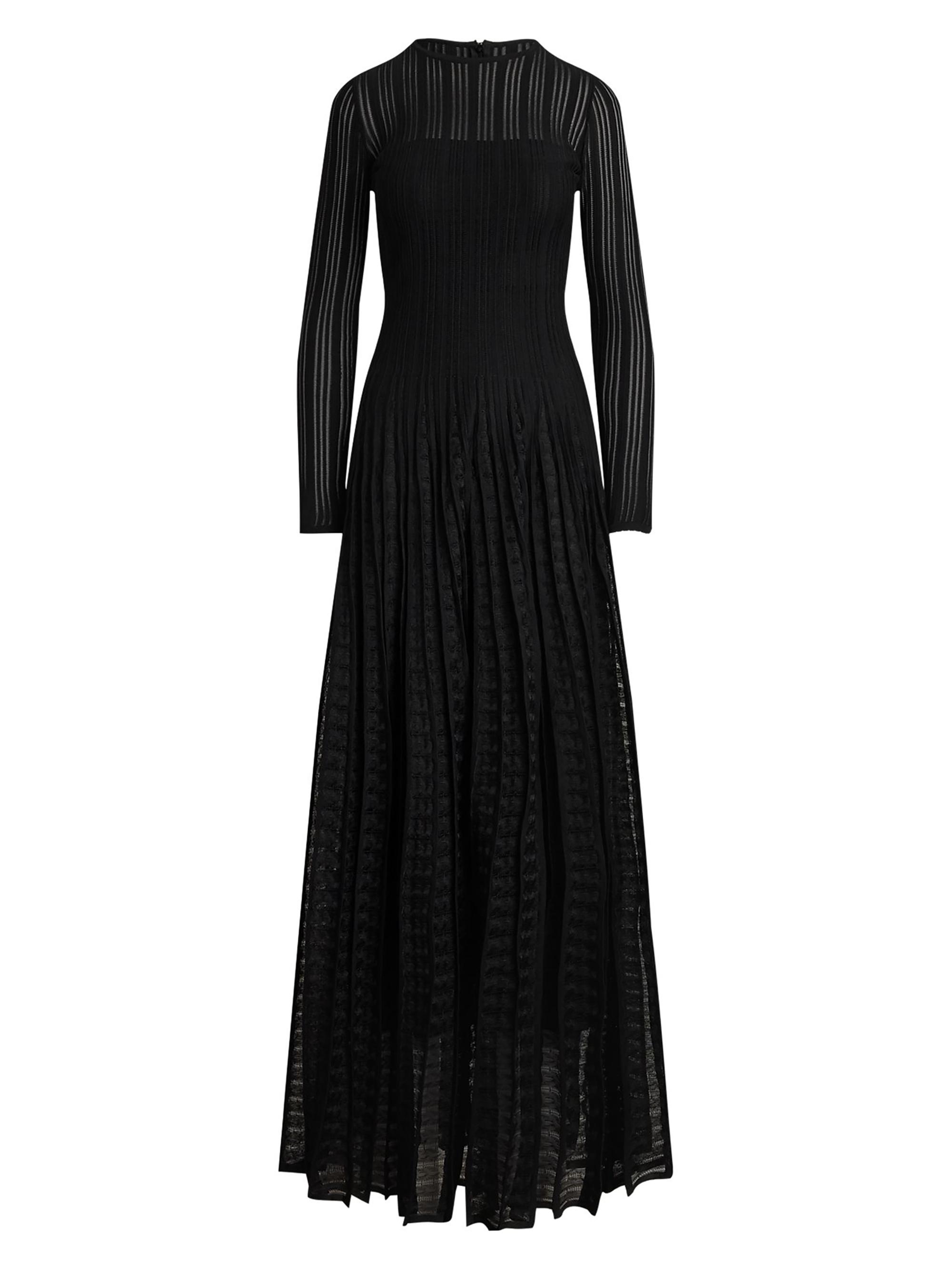 Ralph Lauren Collection Women's Judith Silk-Blend Long-Sleeve Gown - Black