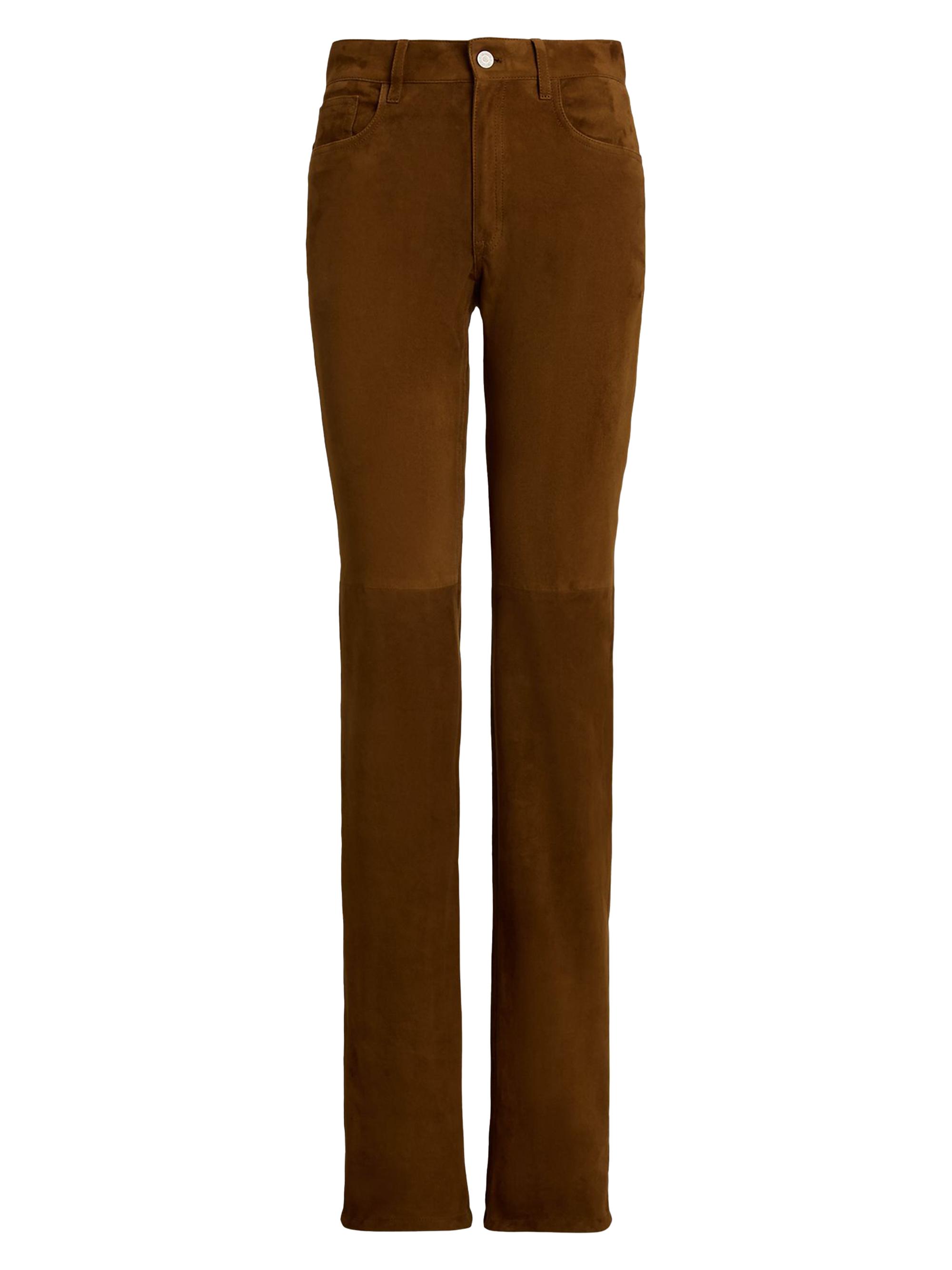Ralph Lauren Collection Women's Scottie Suede Skinny Pants - Nutmeg Suede