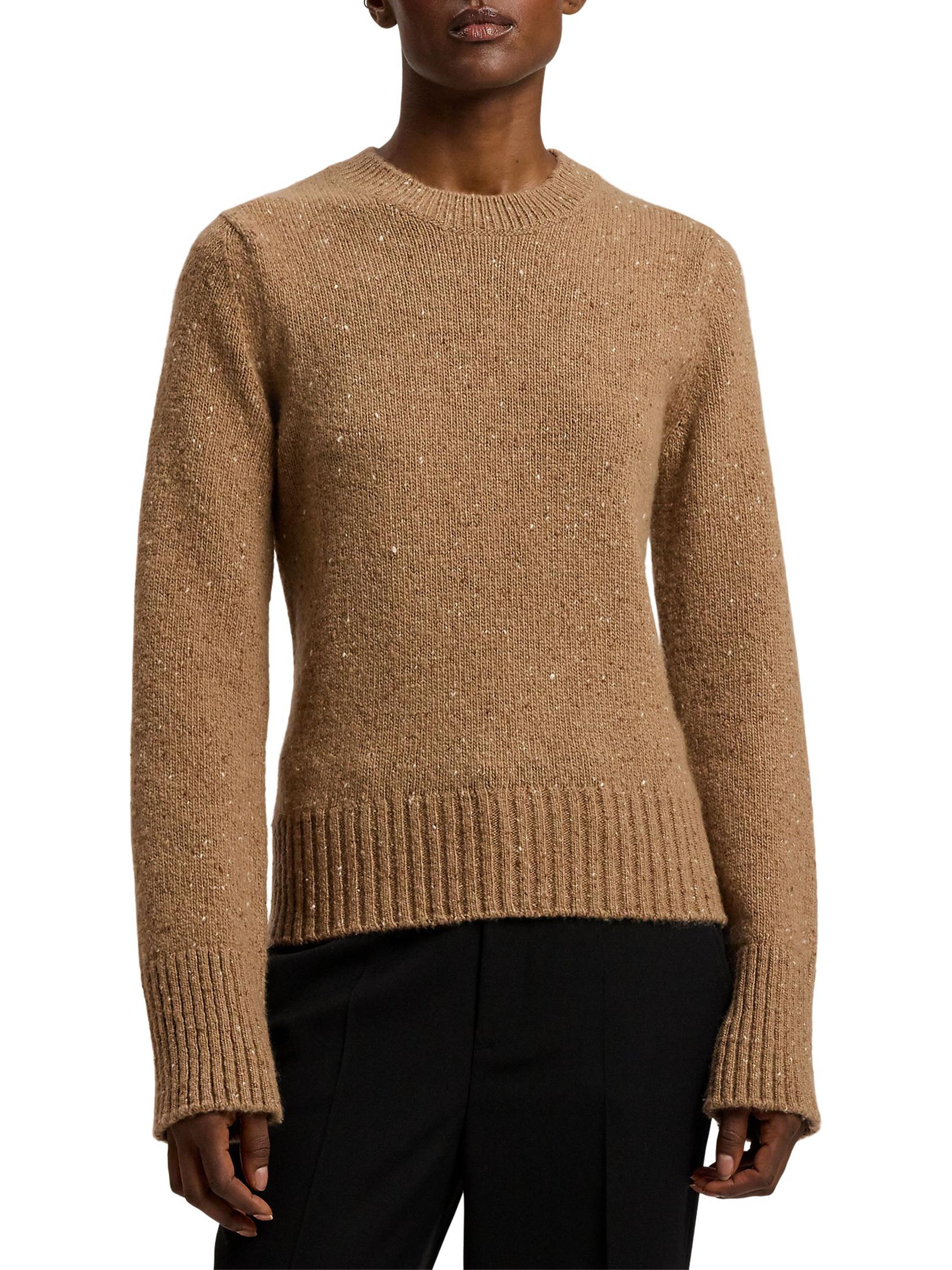 Ralph Lauren Collection Women's Donegal Embellished Cashmere Sweater - Camel
