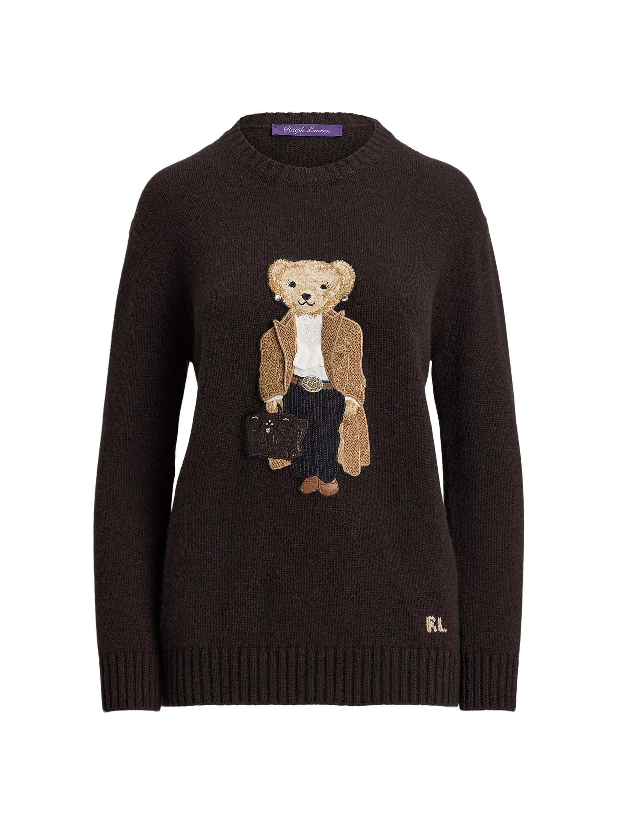 Ralph Lauren Collection Women's Polo Bear Cashmere Sweater - Dark Brown