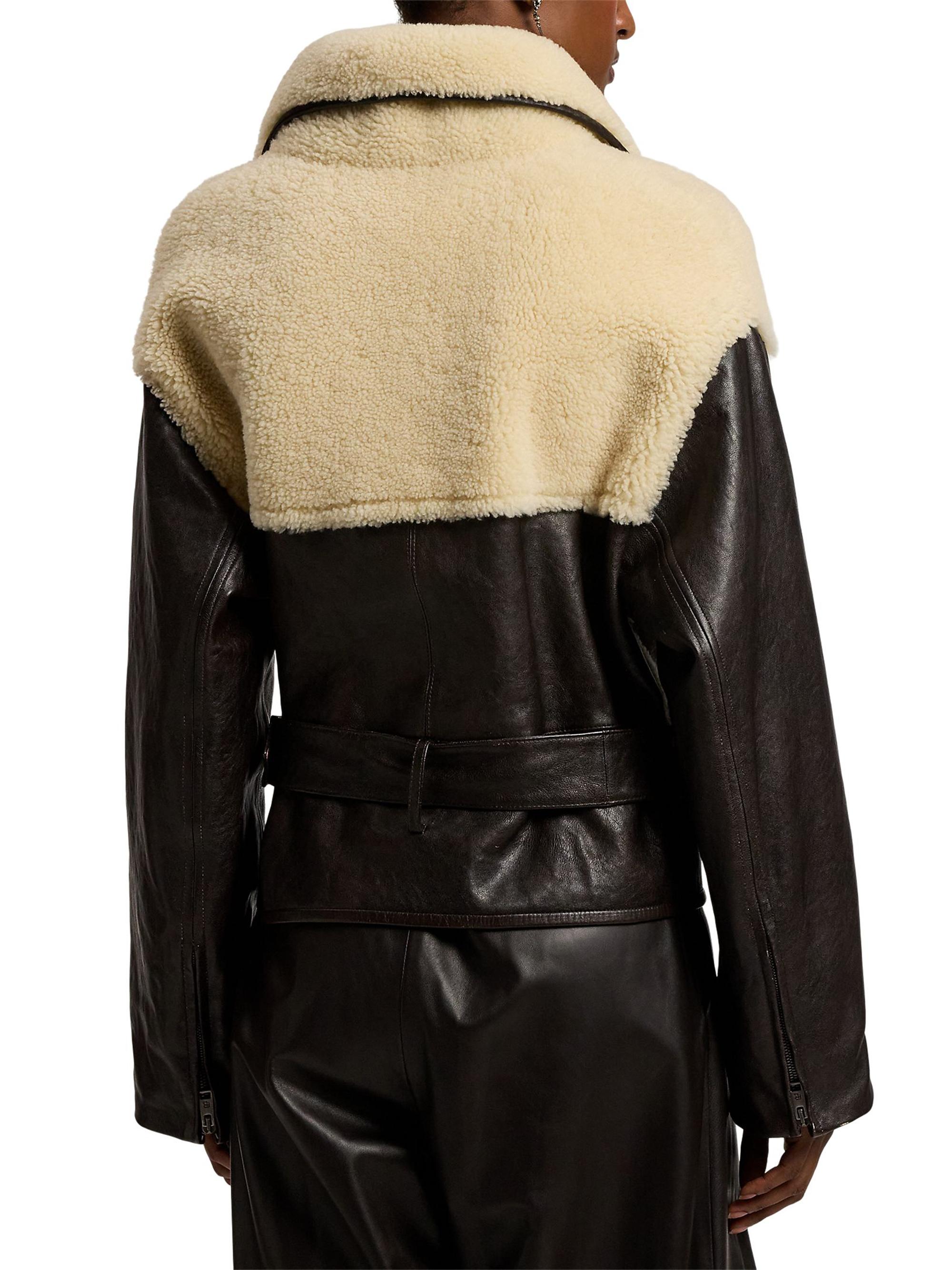 Ralph Lauren Collection Silvester Lamb-Shearling Moto Jacket
