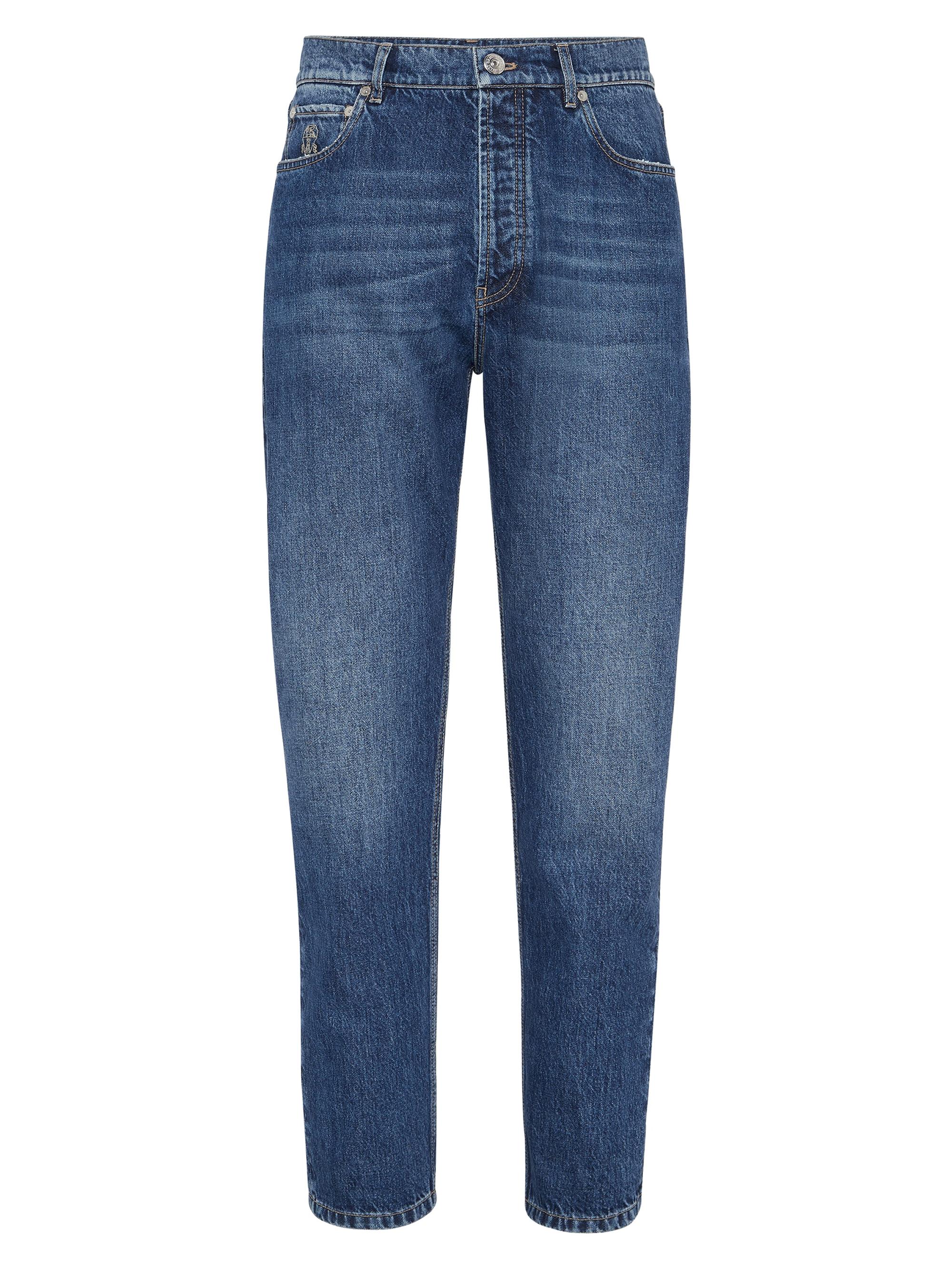 Brunello Cucinelli Men's Denim Iconic Fit Five Pocket Jeans - Medium Denim