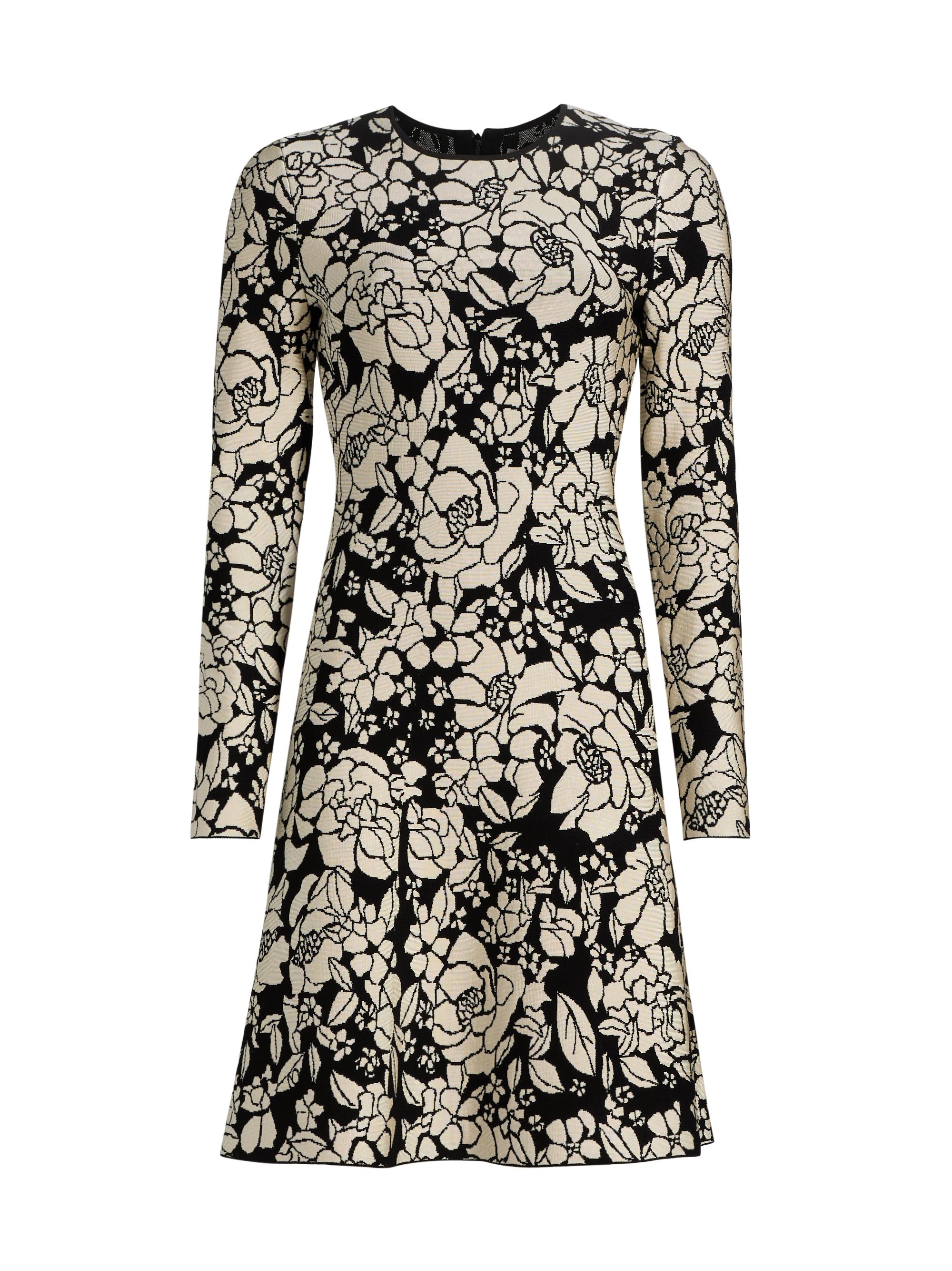 Lela Rose Women's Floral Jacquard Minidress - Black