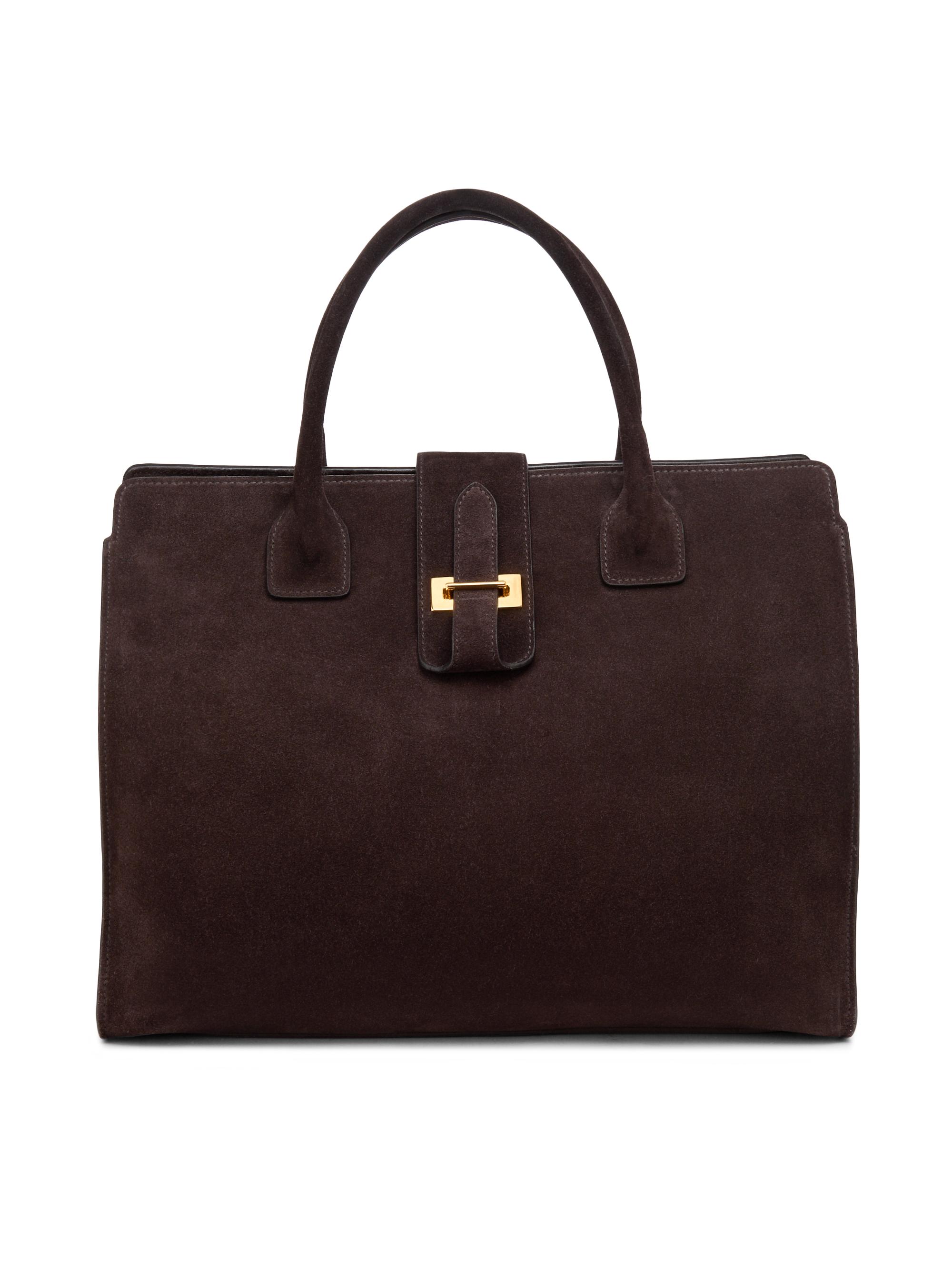 Nili Lotan Women's Lou Suede Tote Bag - Espresso
