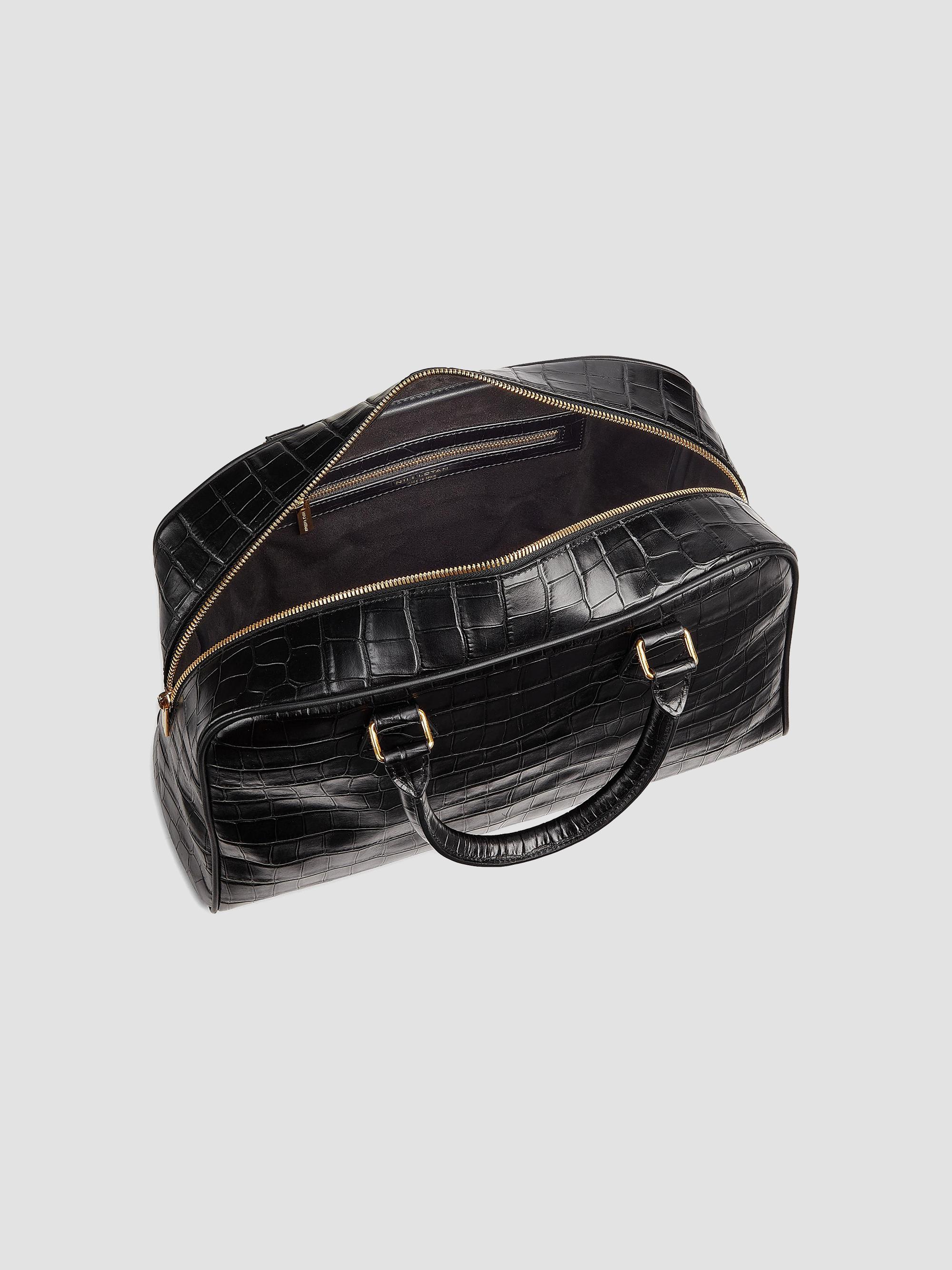 Nili Lotan Jaclyn Croc-Embossed Leather Top Handle Bag | Saks