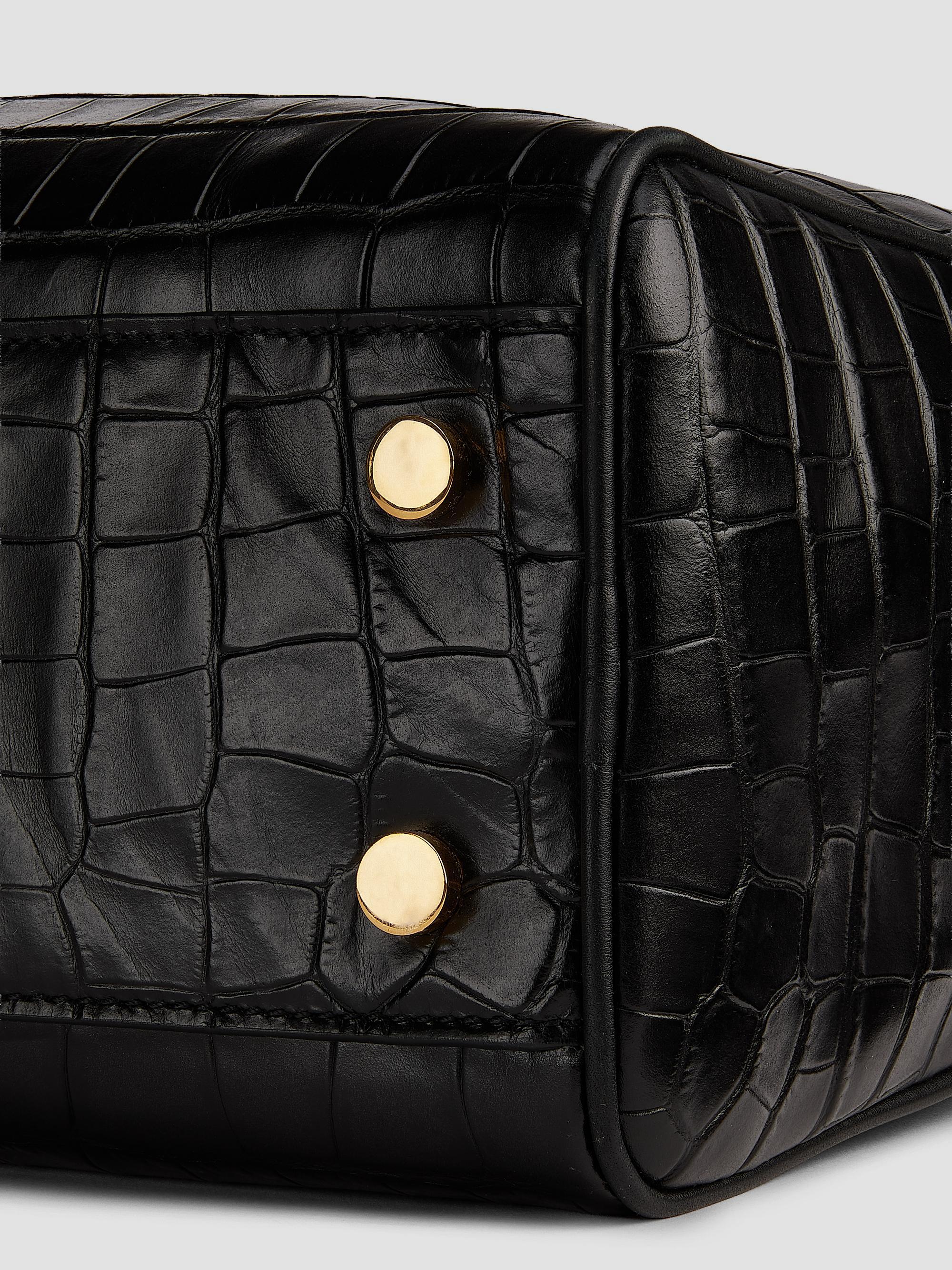 Nili Lotan Jaclyn Croc-Embossed Leather Top Handle Bag | Saks