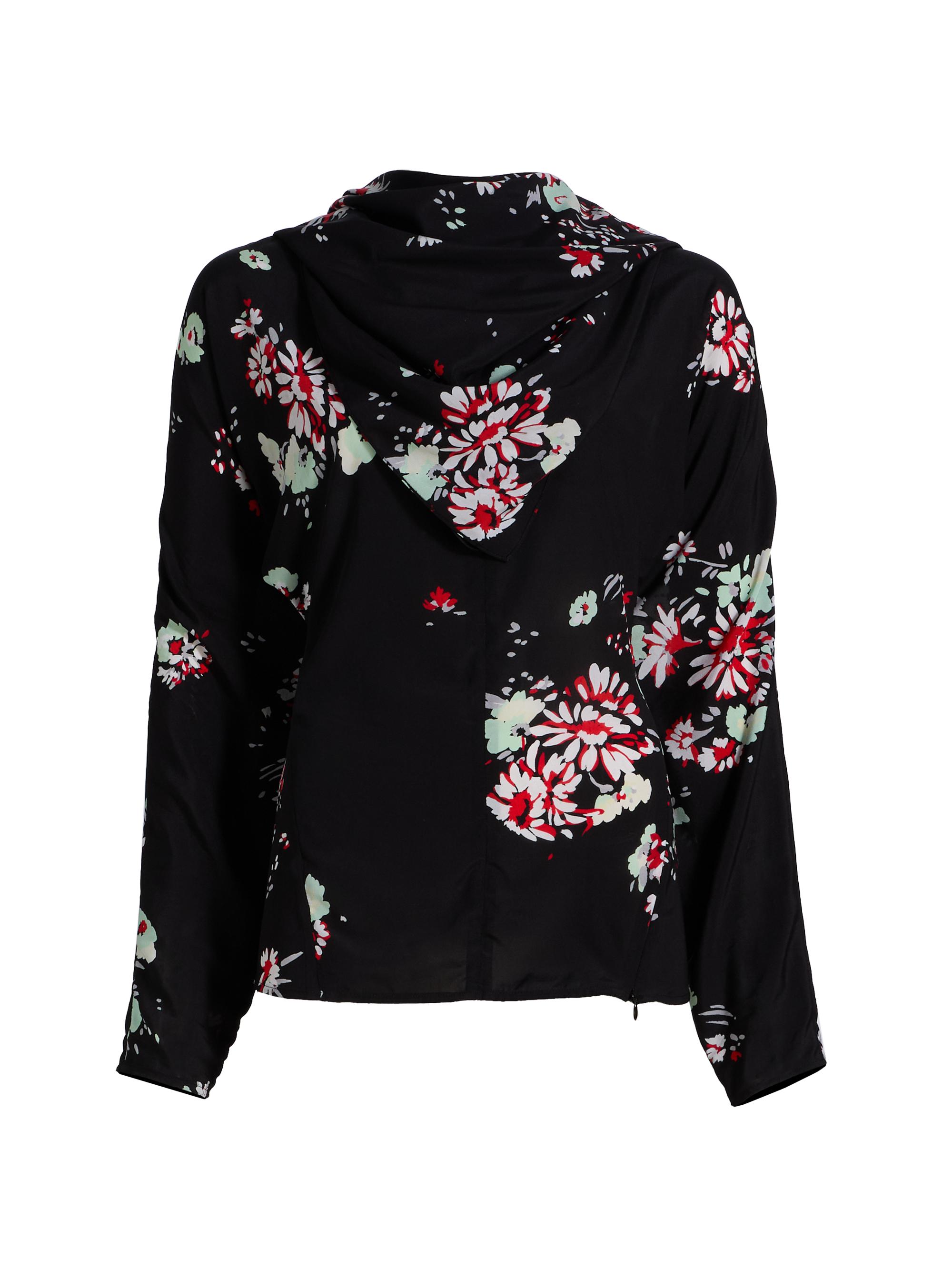 Proenza Schouler Women's Ysabelle Floral Long-Sleeve Top - Black Multi