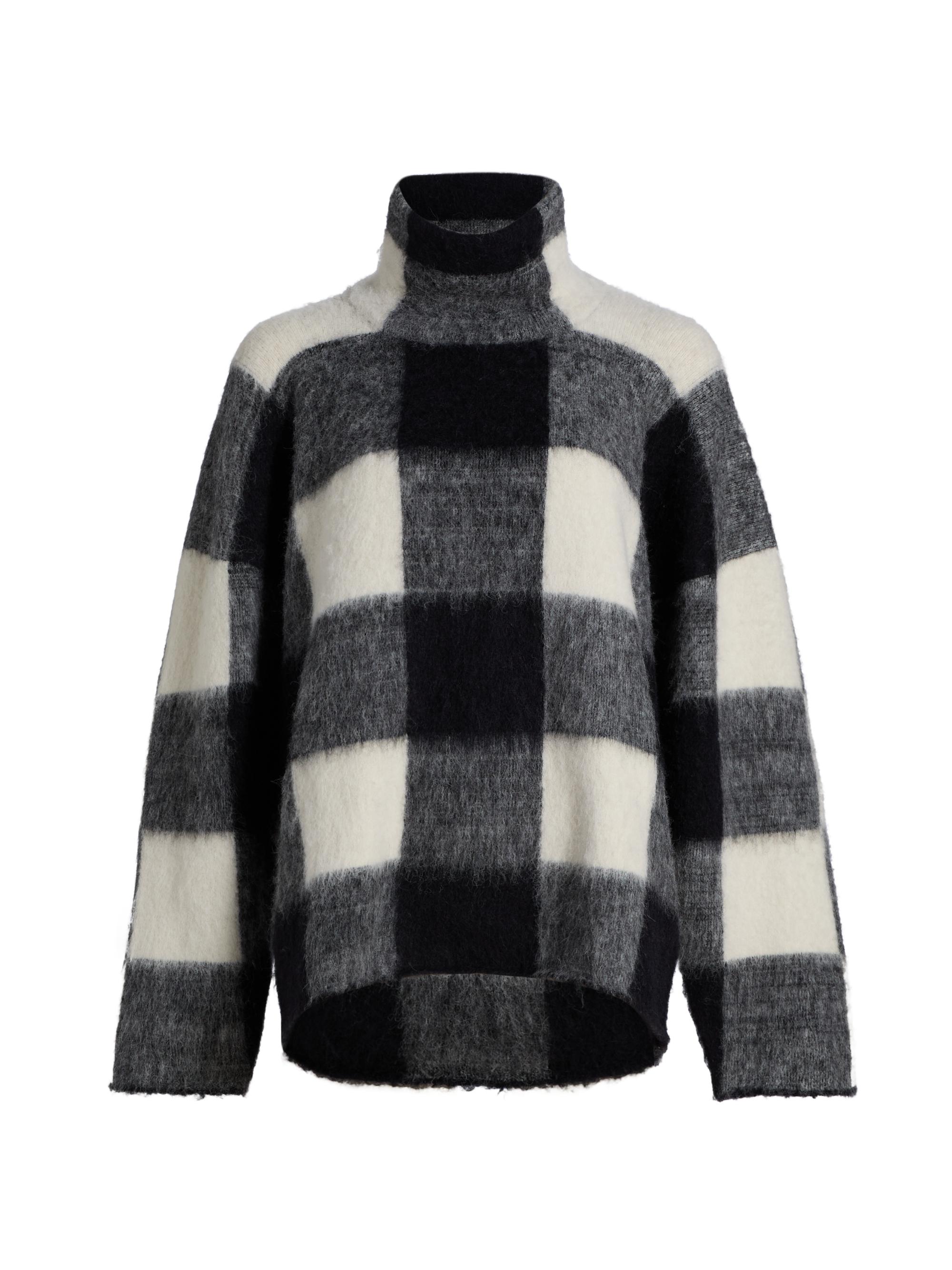 Proenza Schouler Women's Kai Brushed Plaid Sweater - Black Multi