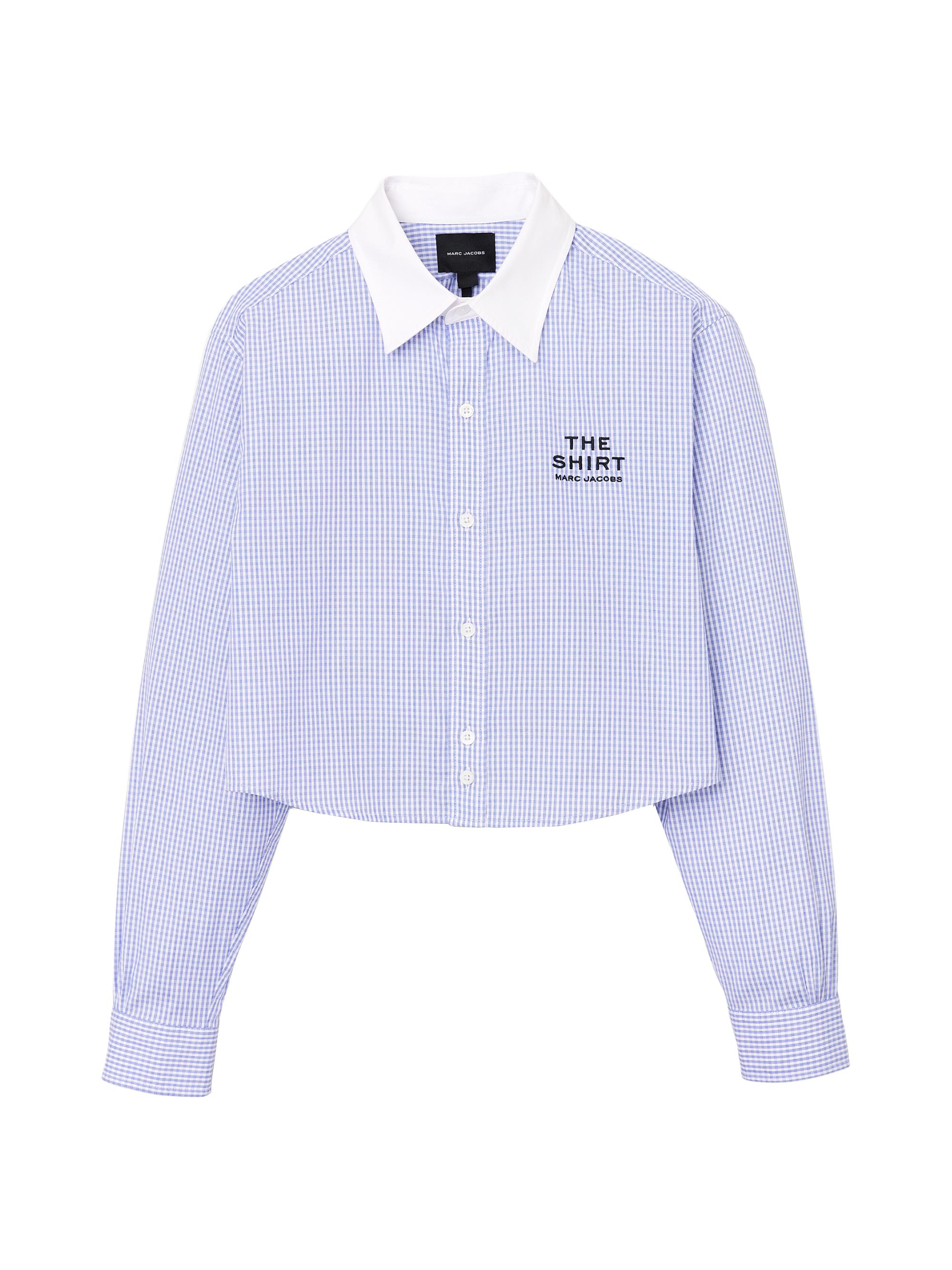 Marc Jacobs Women's The Cropped Plaid Cotton Shirt - Blue Multi