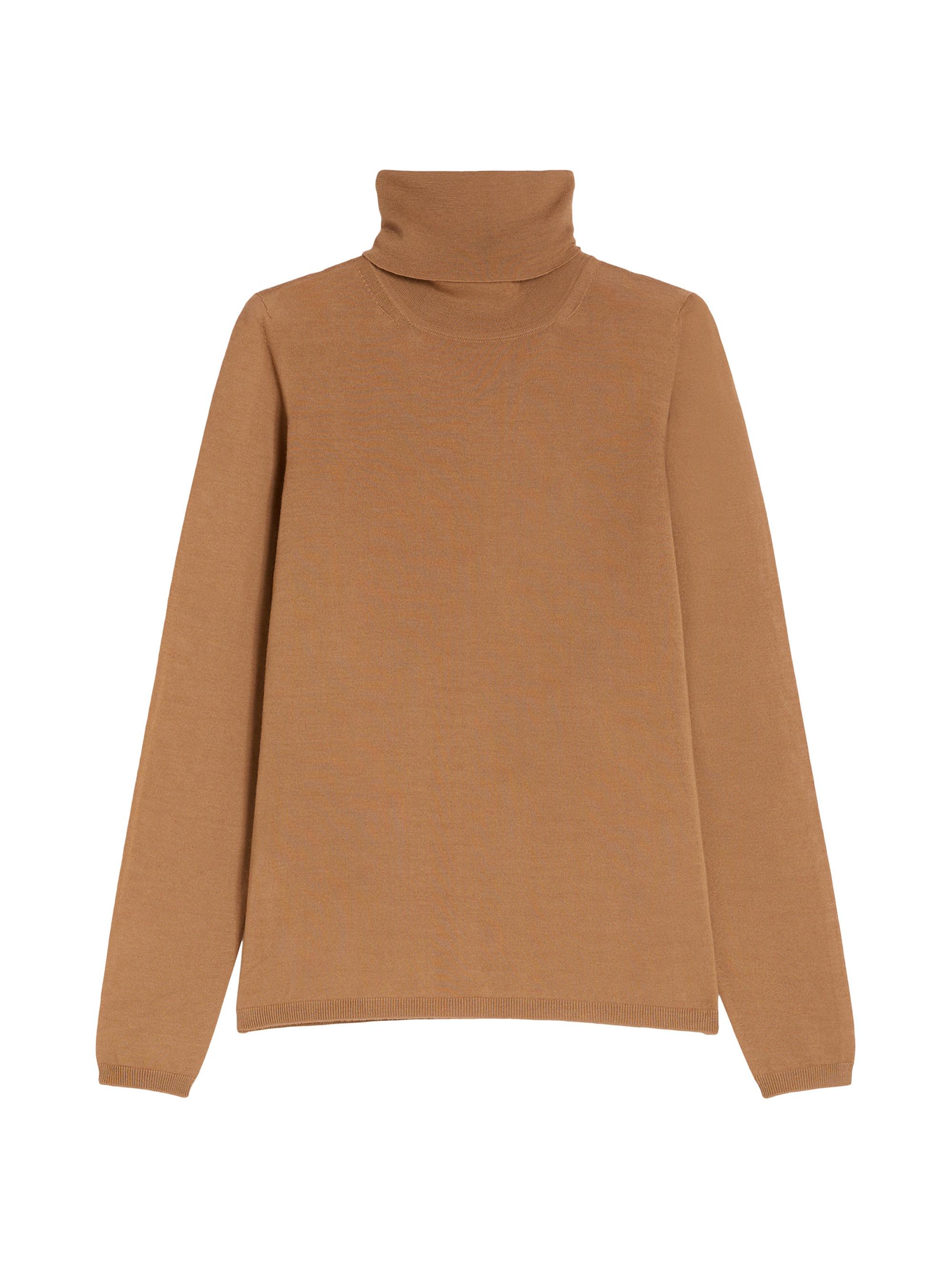 Max Mara Women's Wool Knit Turtleneck Jumper - Camel