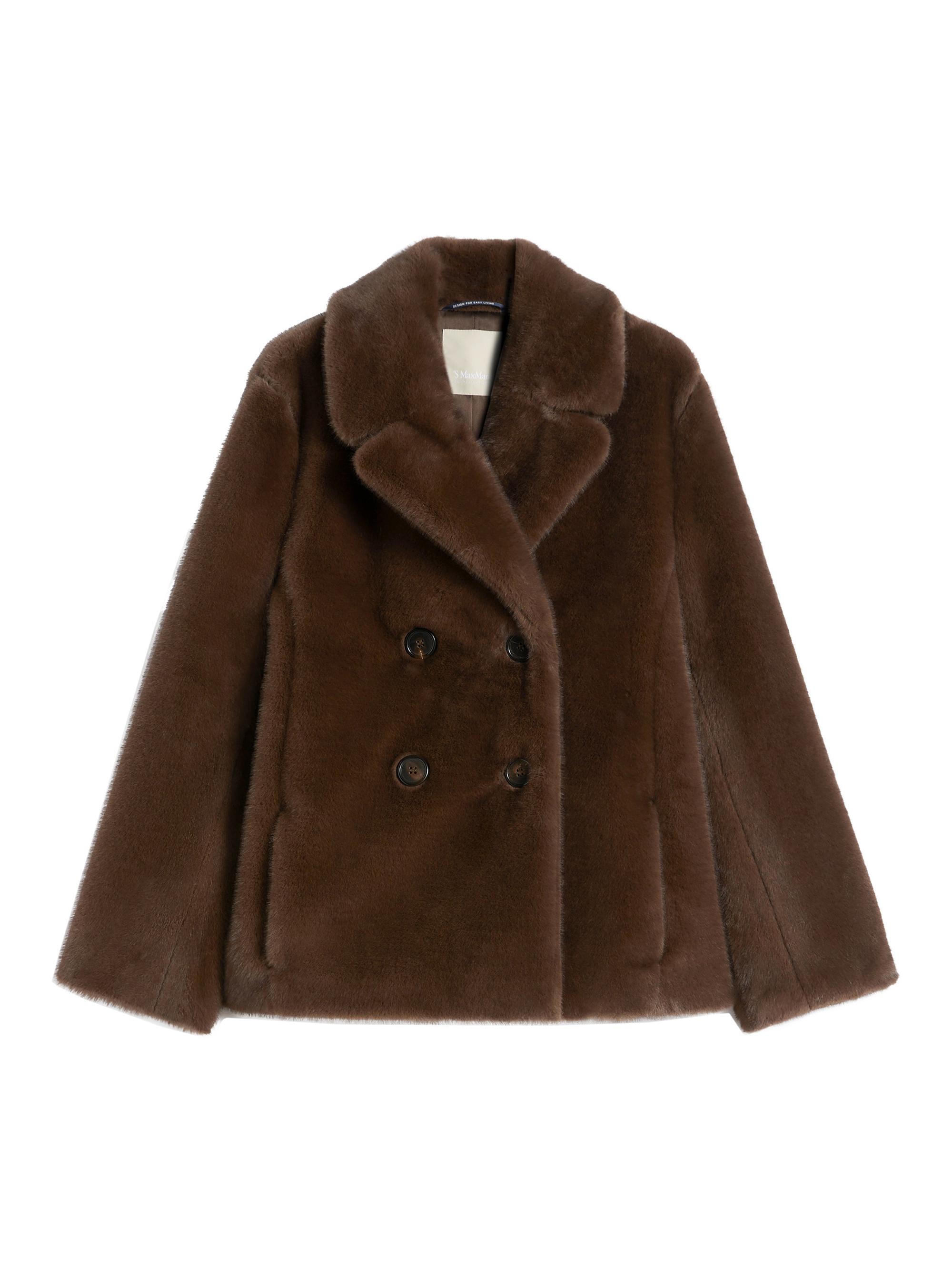 Max Mara Double Breasted Jacket with a Fluffy Texture | Saks Fifth